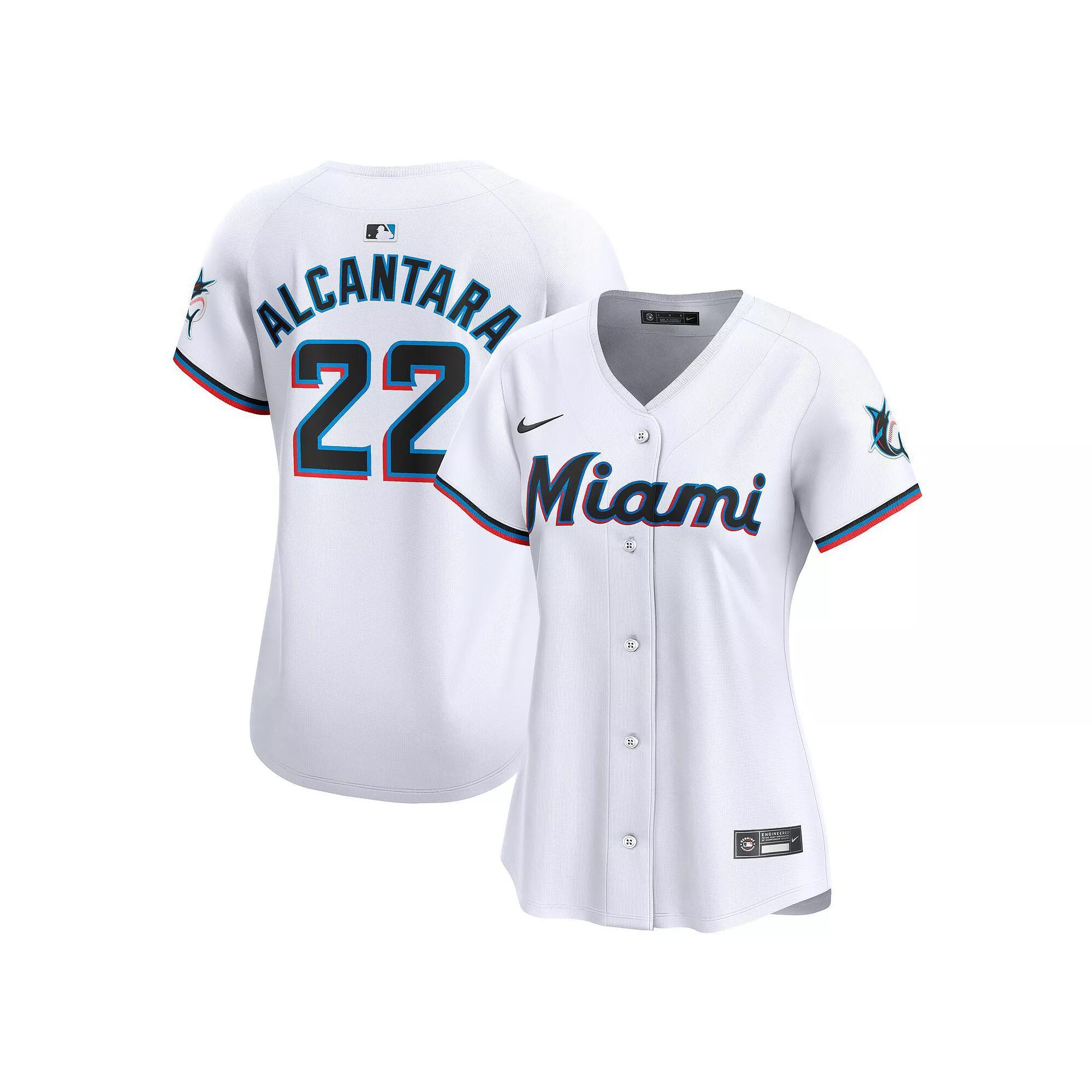 Women's Nike Sandy Alcantara White Miami Marlins Home Limited Player Jersey, Size: Small Product Image