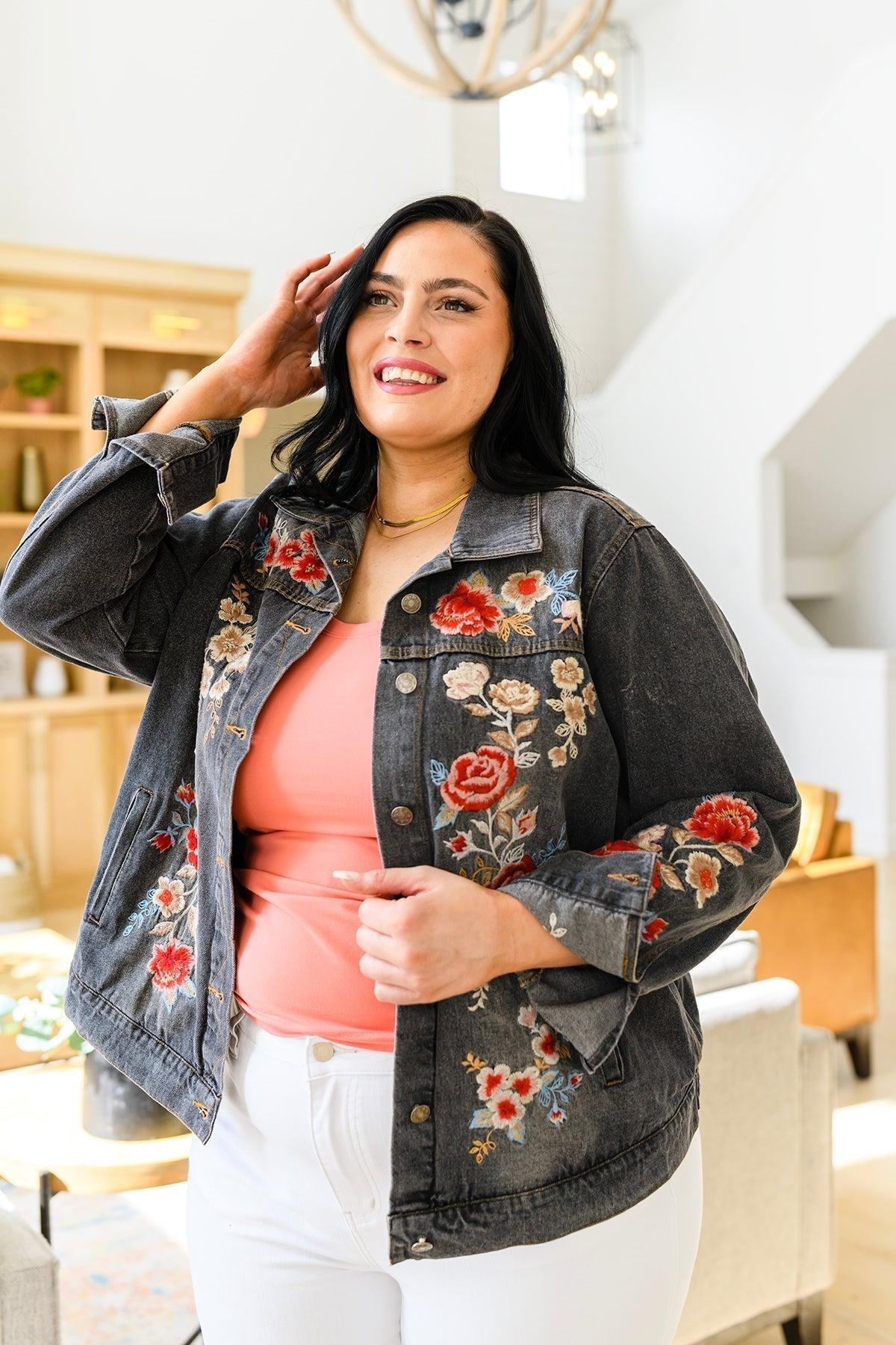 Lovely Visions Flower Embroidered Jacket (Online Exclusive) Product Image