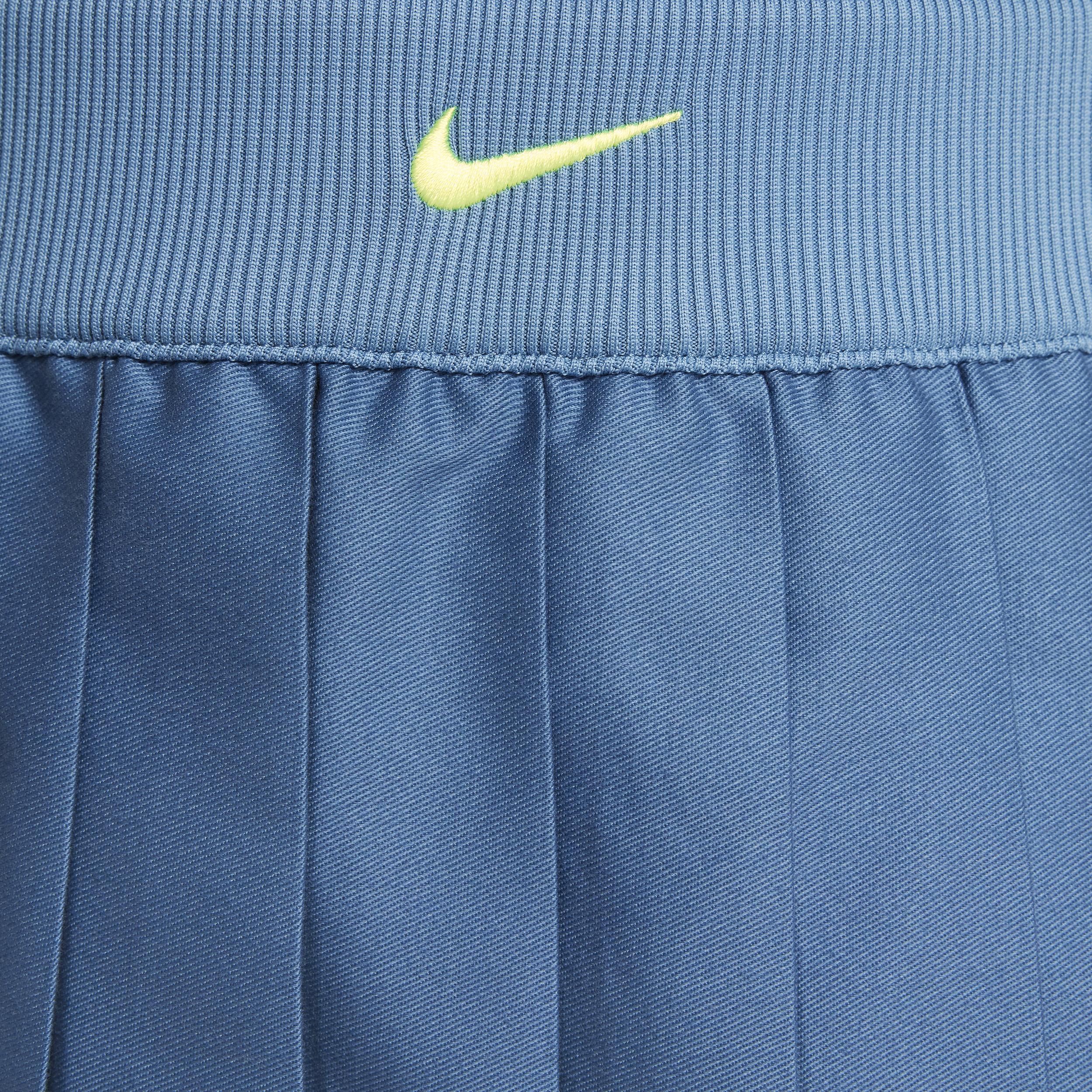 Nike Kids' Sportswear Pleated Skirt in Aegean Storm/Volt at Nordstrom, Size Xl Product Image