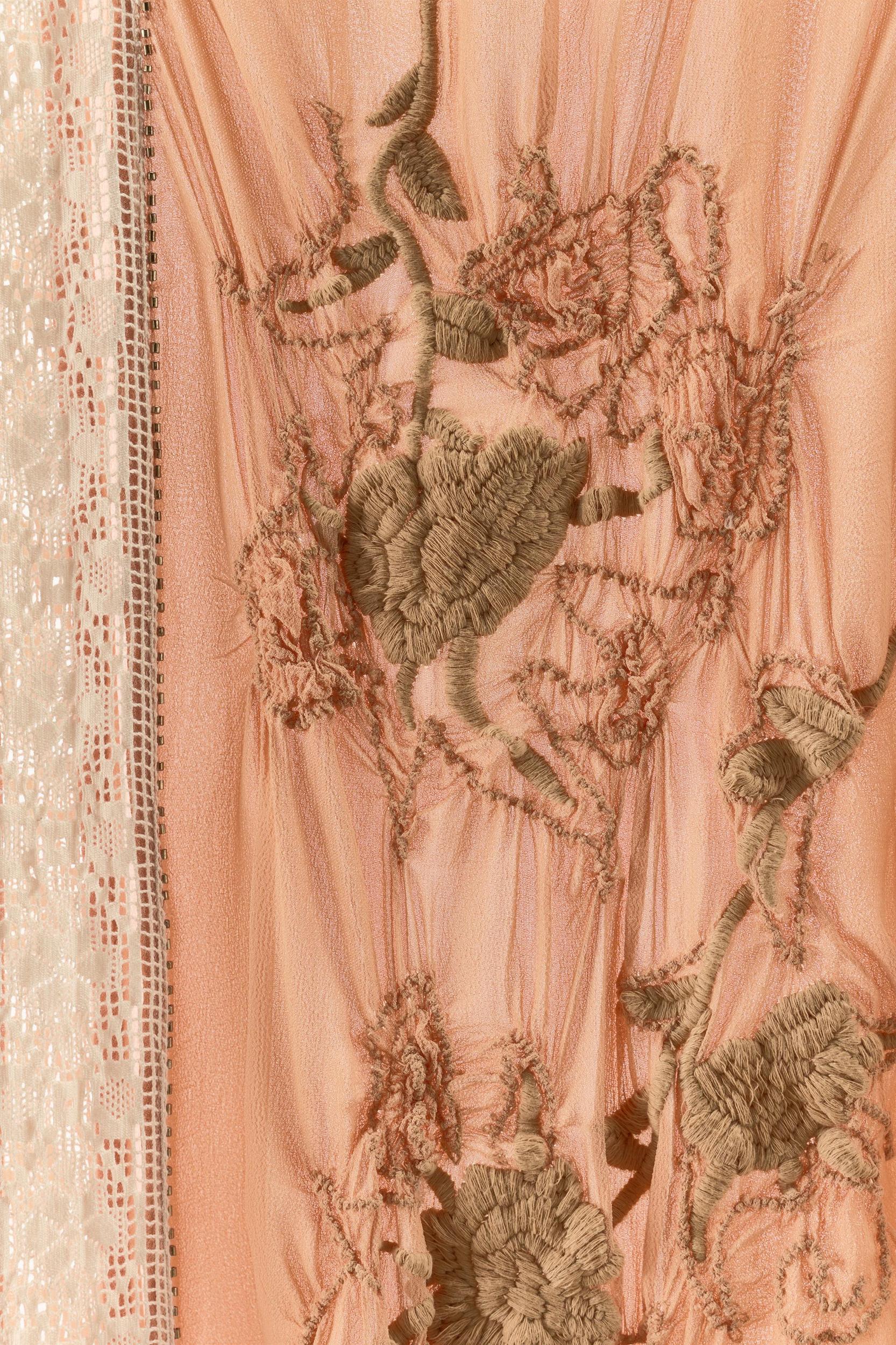 TEXTURED EMBROIDERED LACE DRESS Product Image