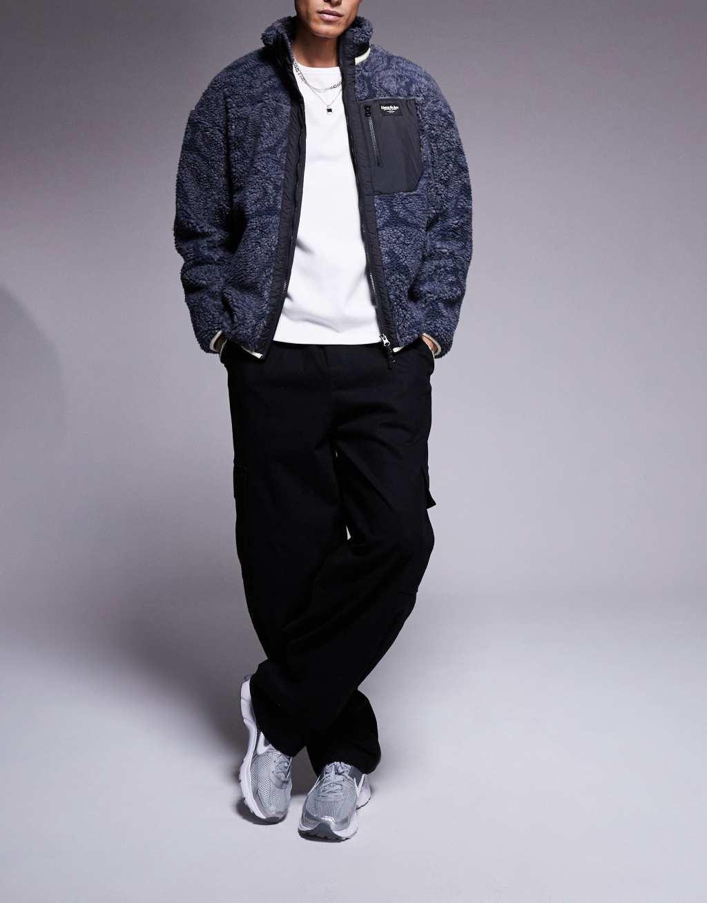 Alma de Ace borg jacket in navy  Product Image