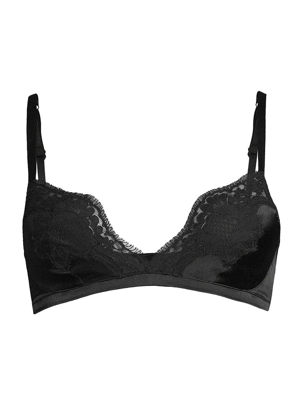Womens Silk-Blend Lace Triangle Bra Product Image