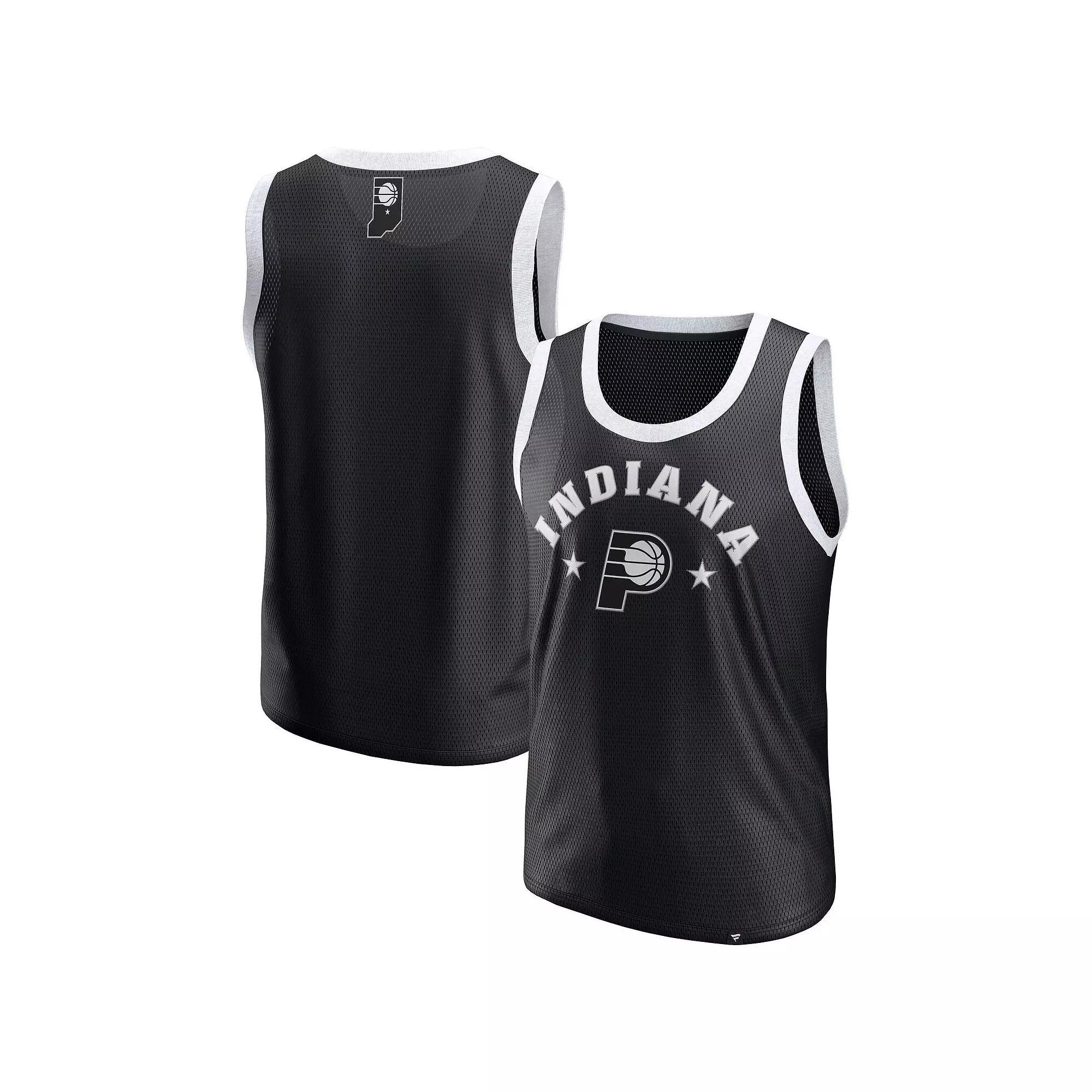 Men's Fanatics  Black Indiana Pacers Mesh Tank Top, Size: Small Product Image