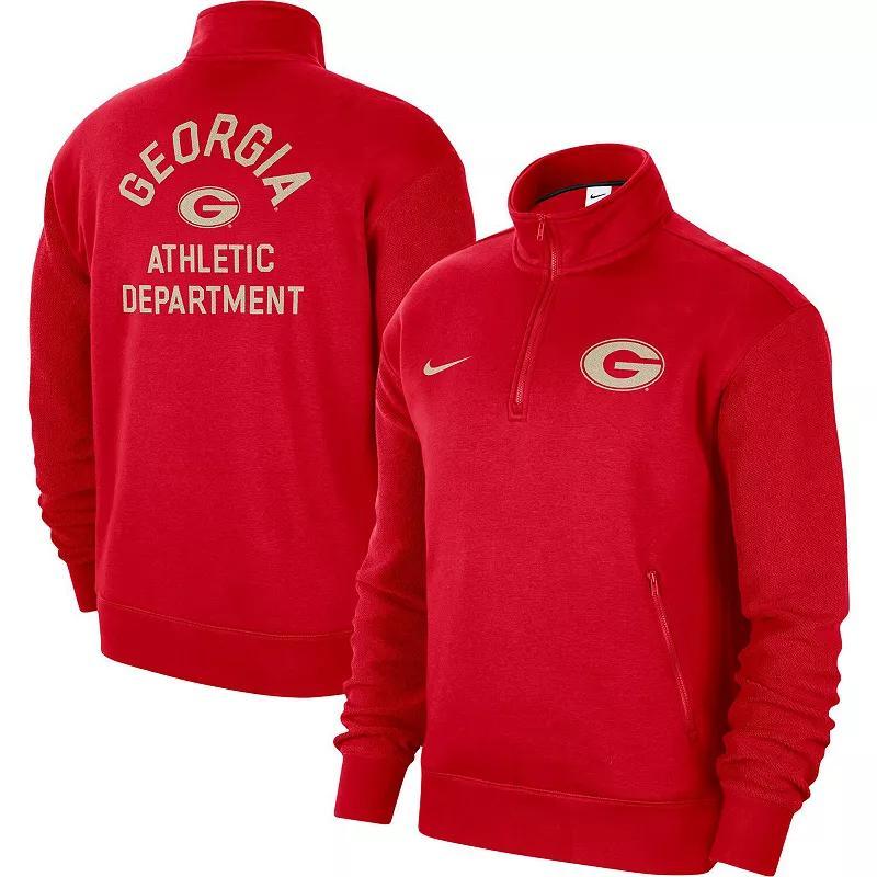 Mens Nike Georgia Bulldogs Campus Athletic Department Quarter-Zip Sweatshirt Product Image