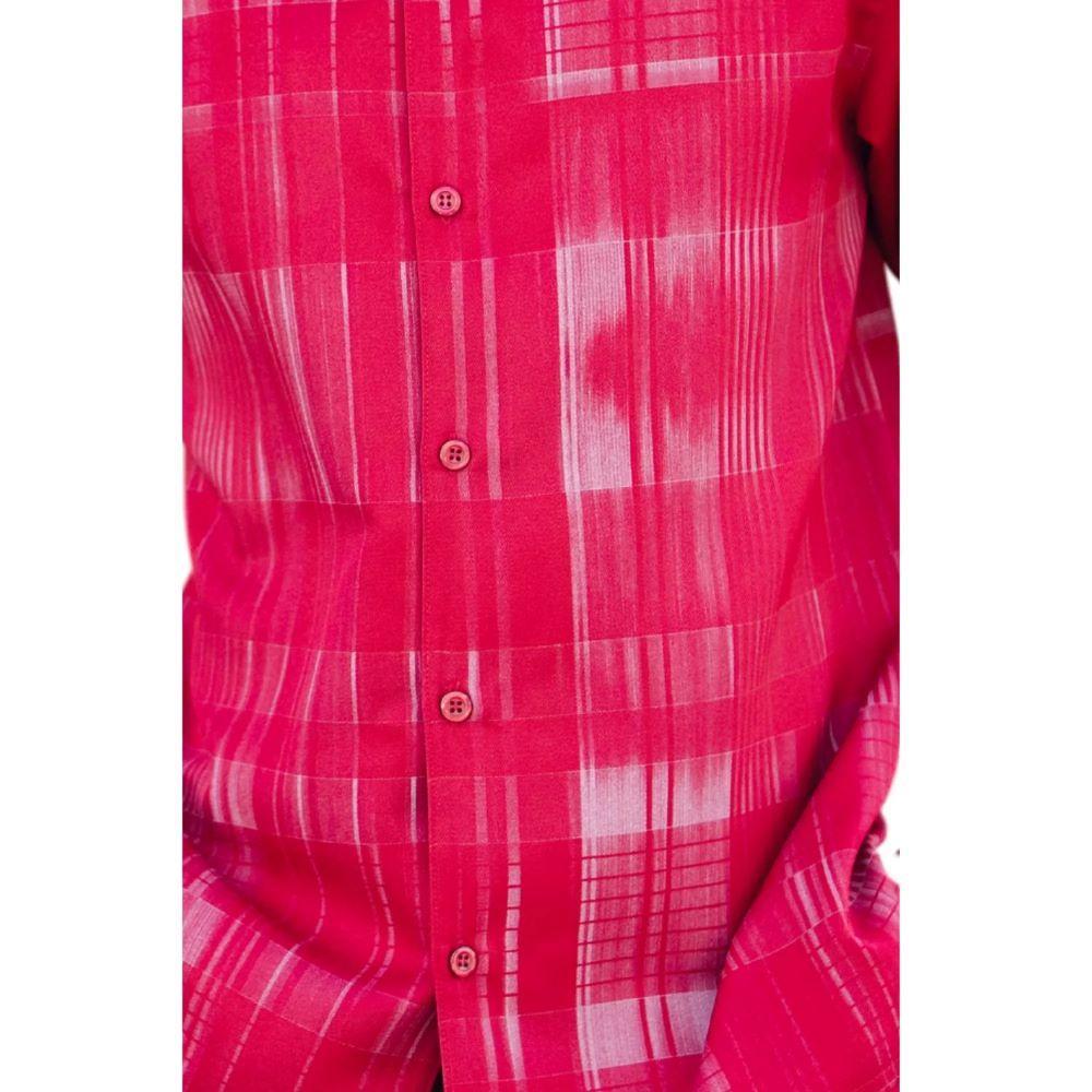 Red Grid Pattern Long Sleeve Walking Suit Product Image