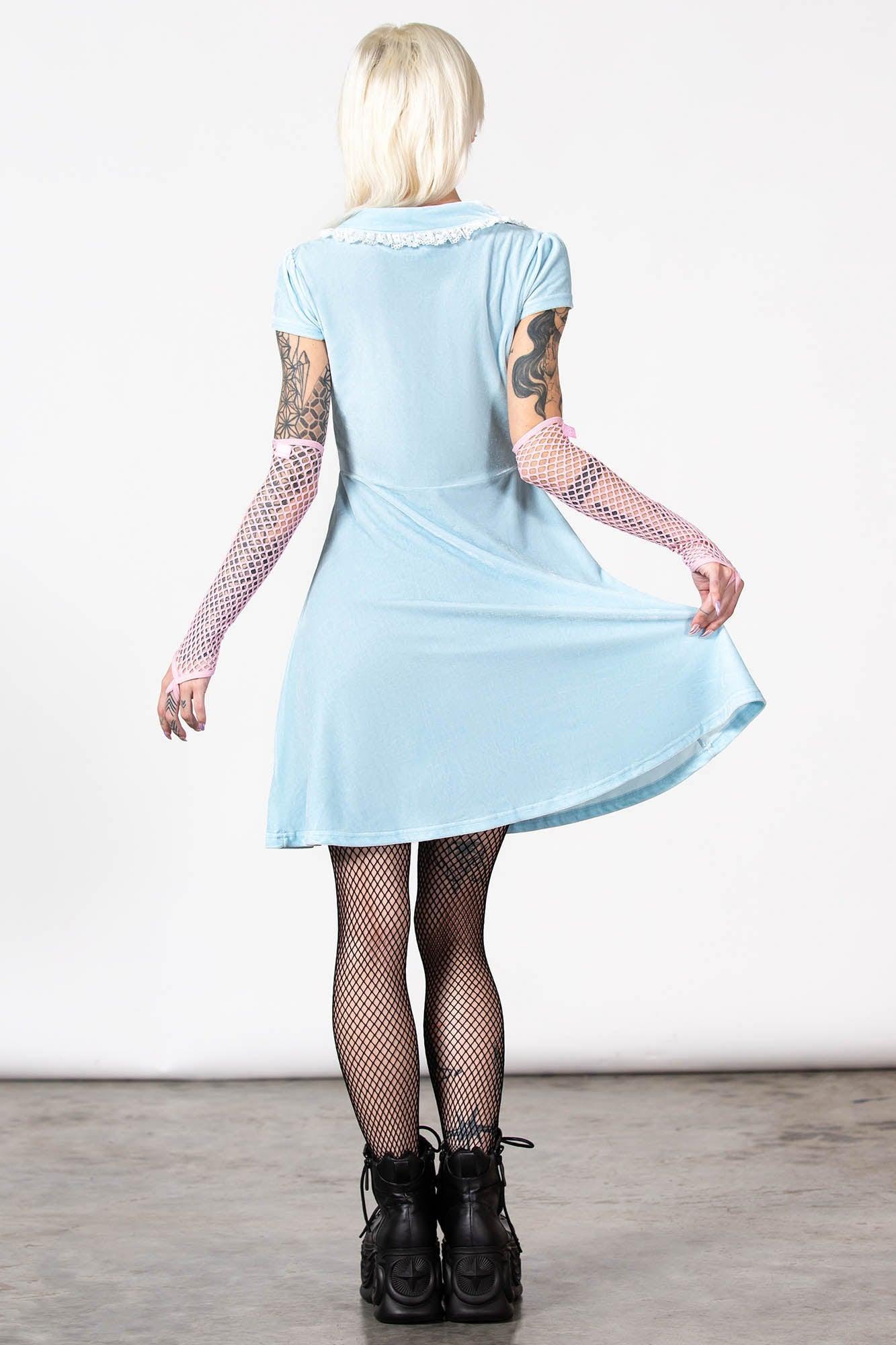 Every Mourning Collar Dress [PASTEL BLUE] Female Product Image