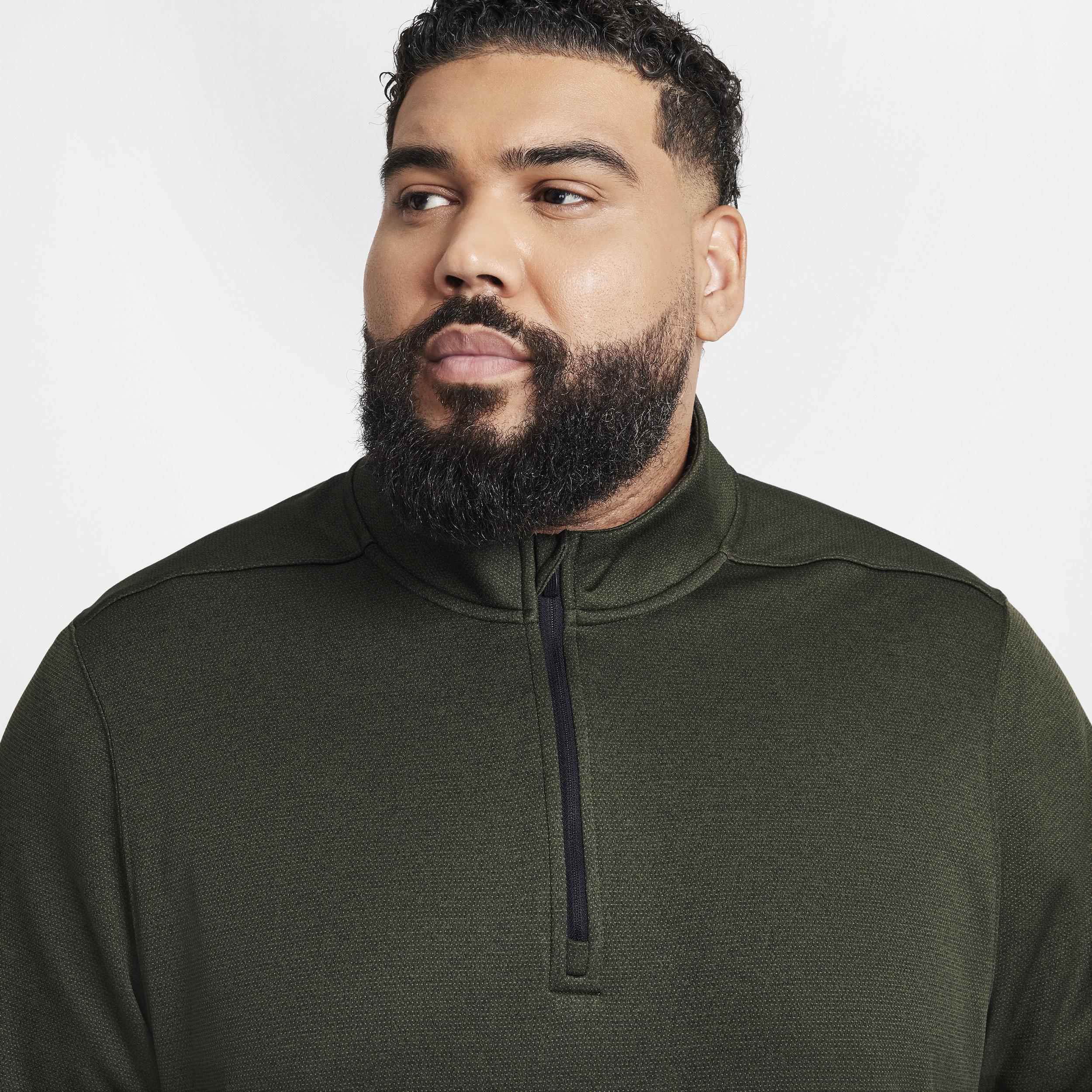 Men's Nike Therma-FIT Victory Golf Quarter-Zip Fleece Pullover, Size: Small, Cargo Green Product Image