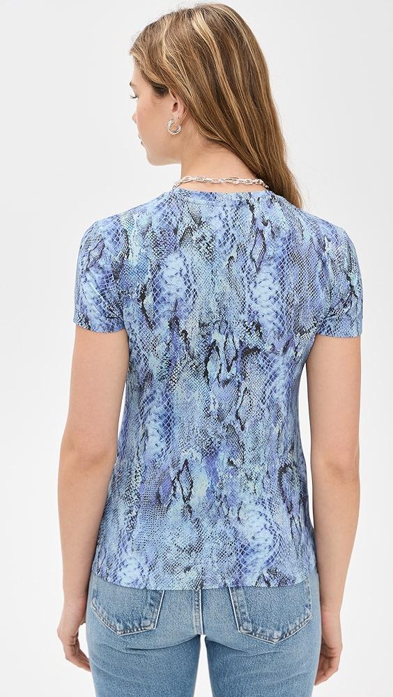 L'AGENCE Ressi Short Sleeve Crew Textured Tee | Shopbop Product Image