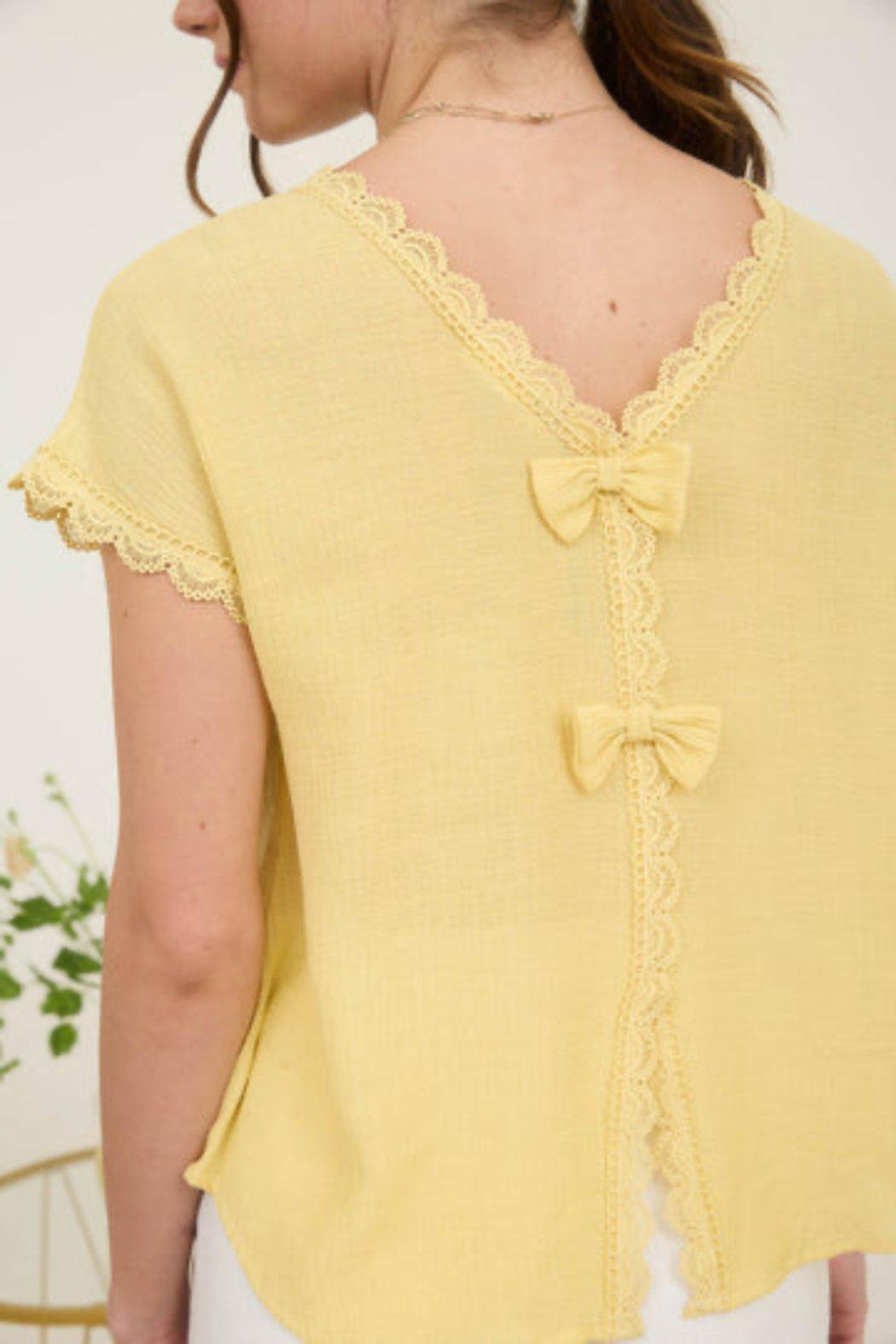 BACK BOW BLOUSE Product Image