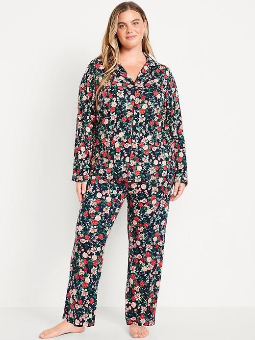 Knit Jersey Pajama Pant Set Product Image