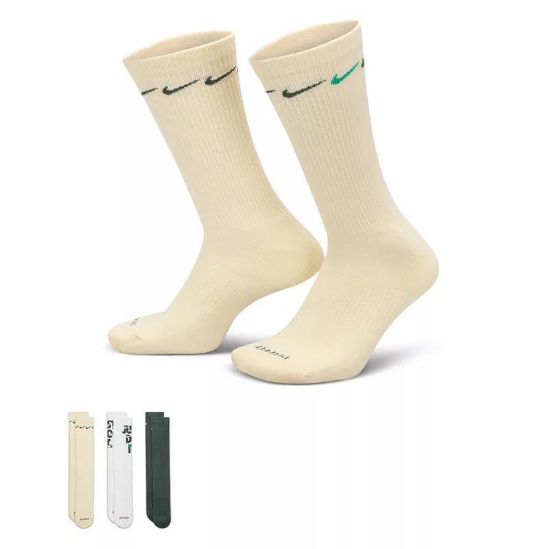Men's Nike 3-Pack Everyday Plus Cushioned Crew Socks, Size: 8-12, Black Product Image