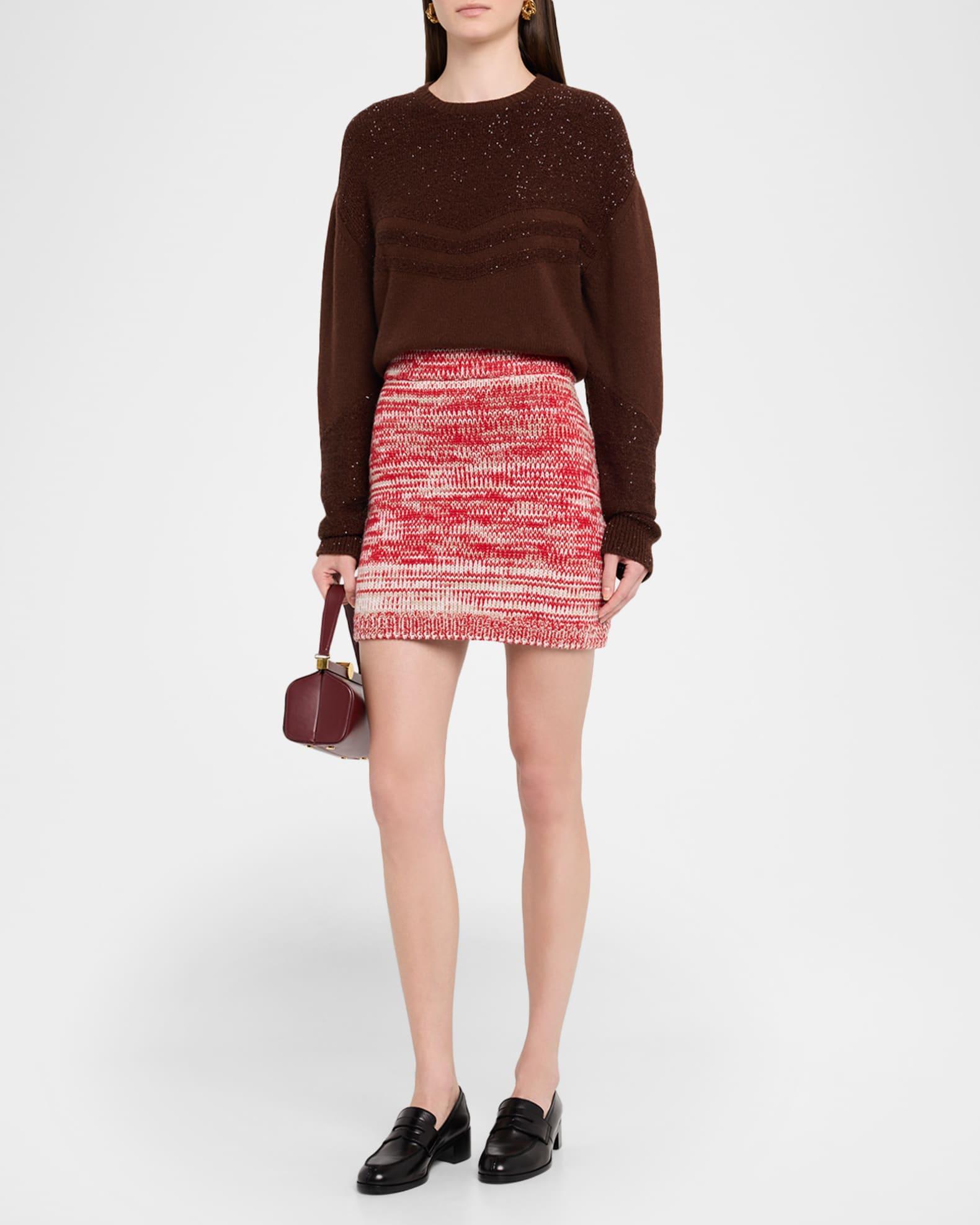 Sequin Metallic Knit Oversized Sweater Product Image