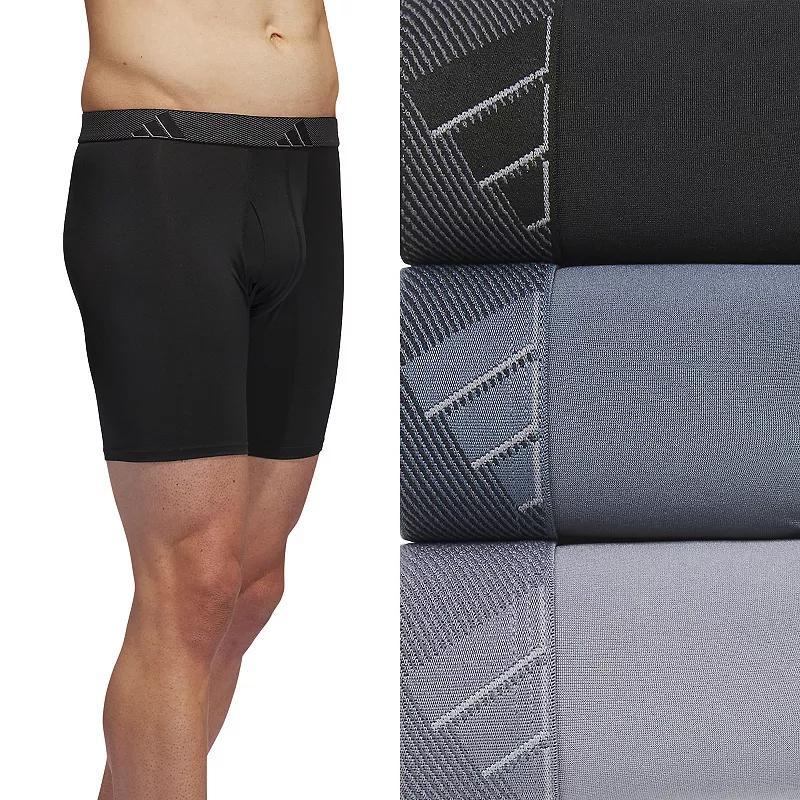 Men's adidas 3-pack Microfiber Boxer Briefs, Size: Small, Black Product Image