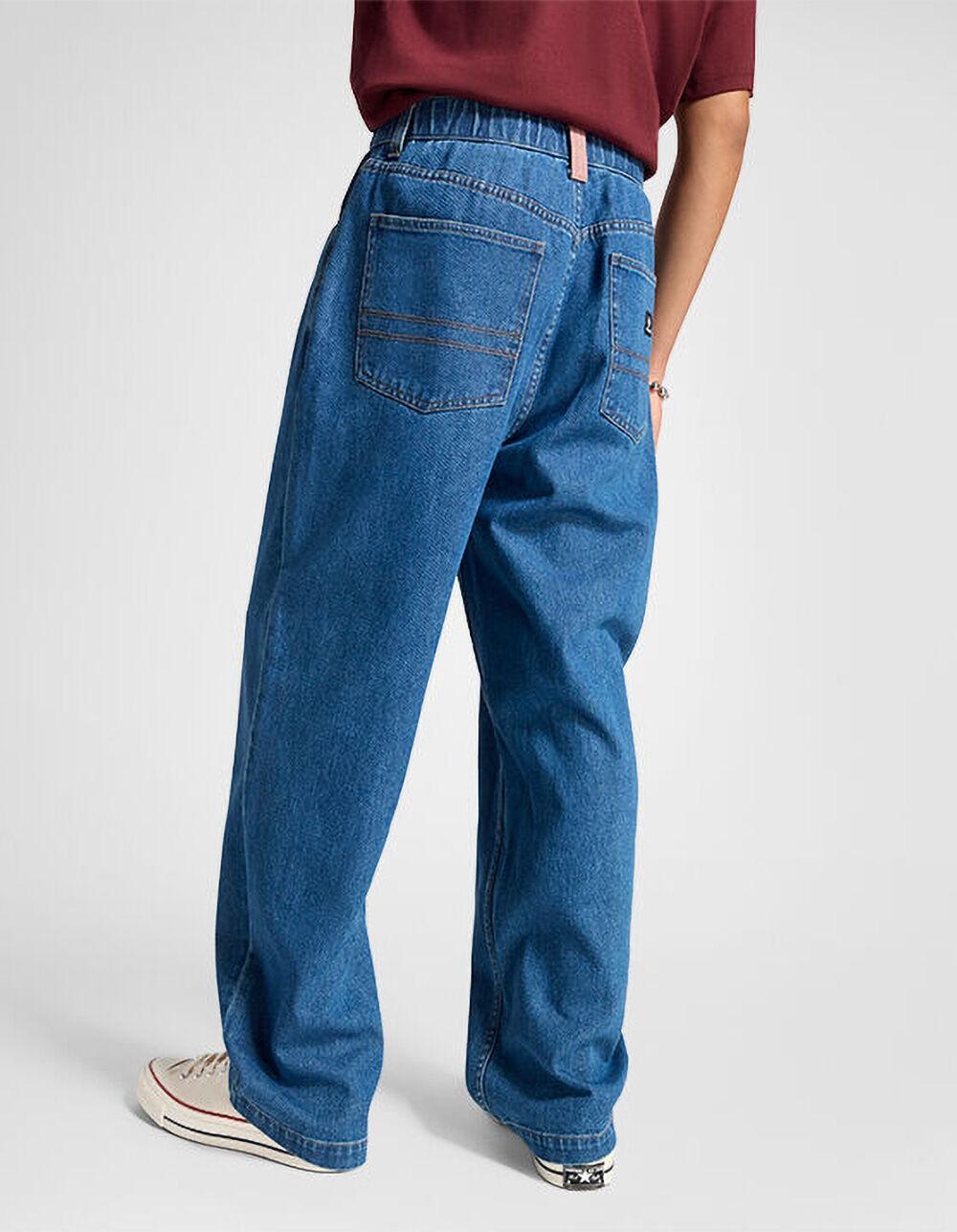 CONVERSE Open Hem Mens Baggy Denim Pants - BLACK Product Image
