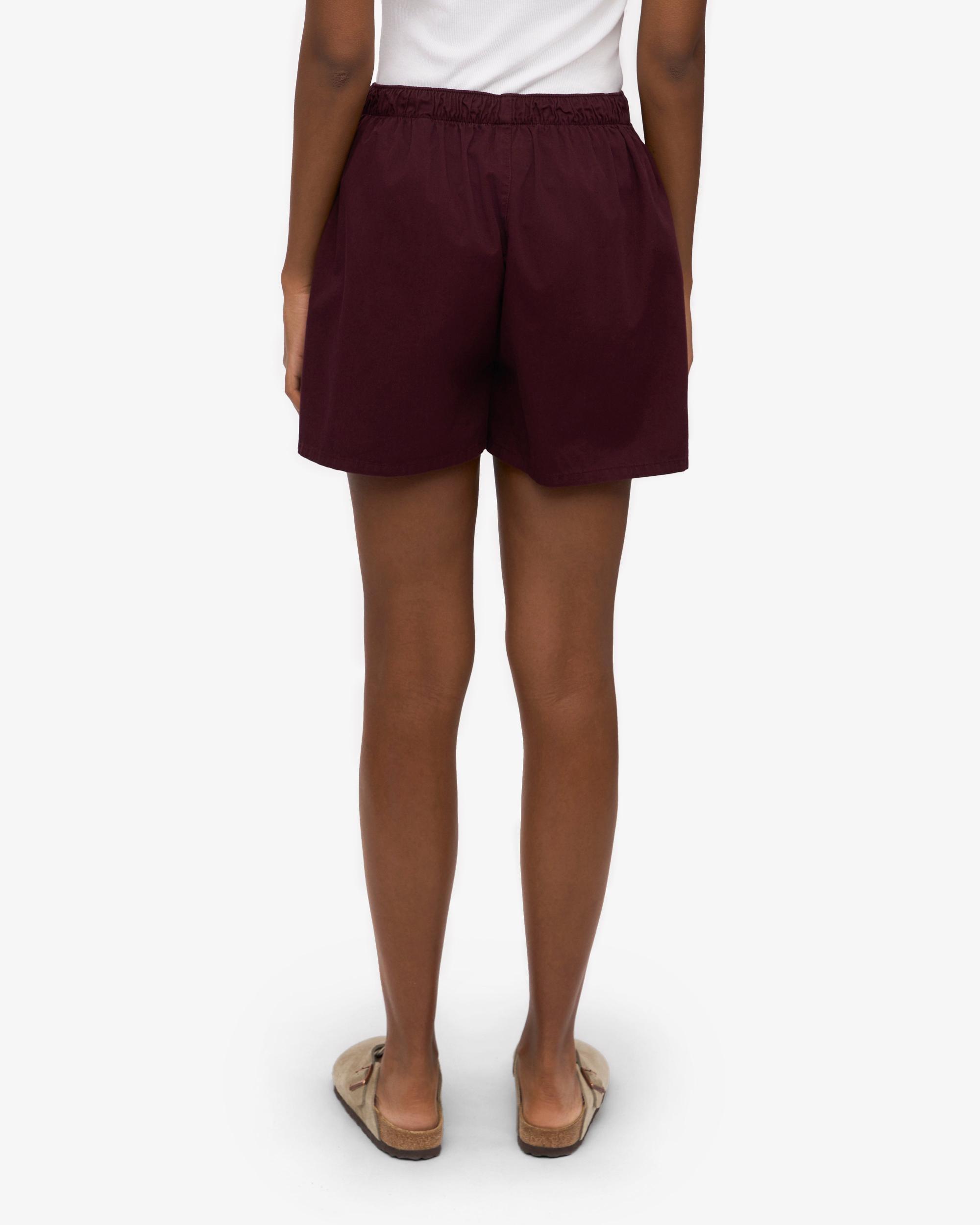 Women Organic Twill Shorts - Navy Blue Product Image