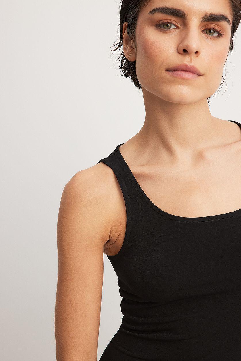 Scooped Neck Maxi Tank Dress Product Image