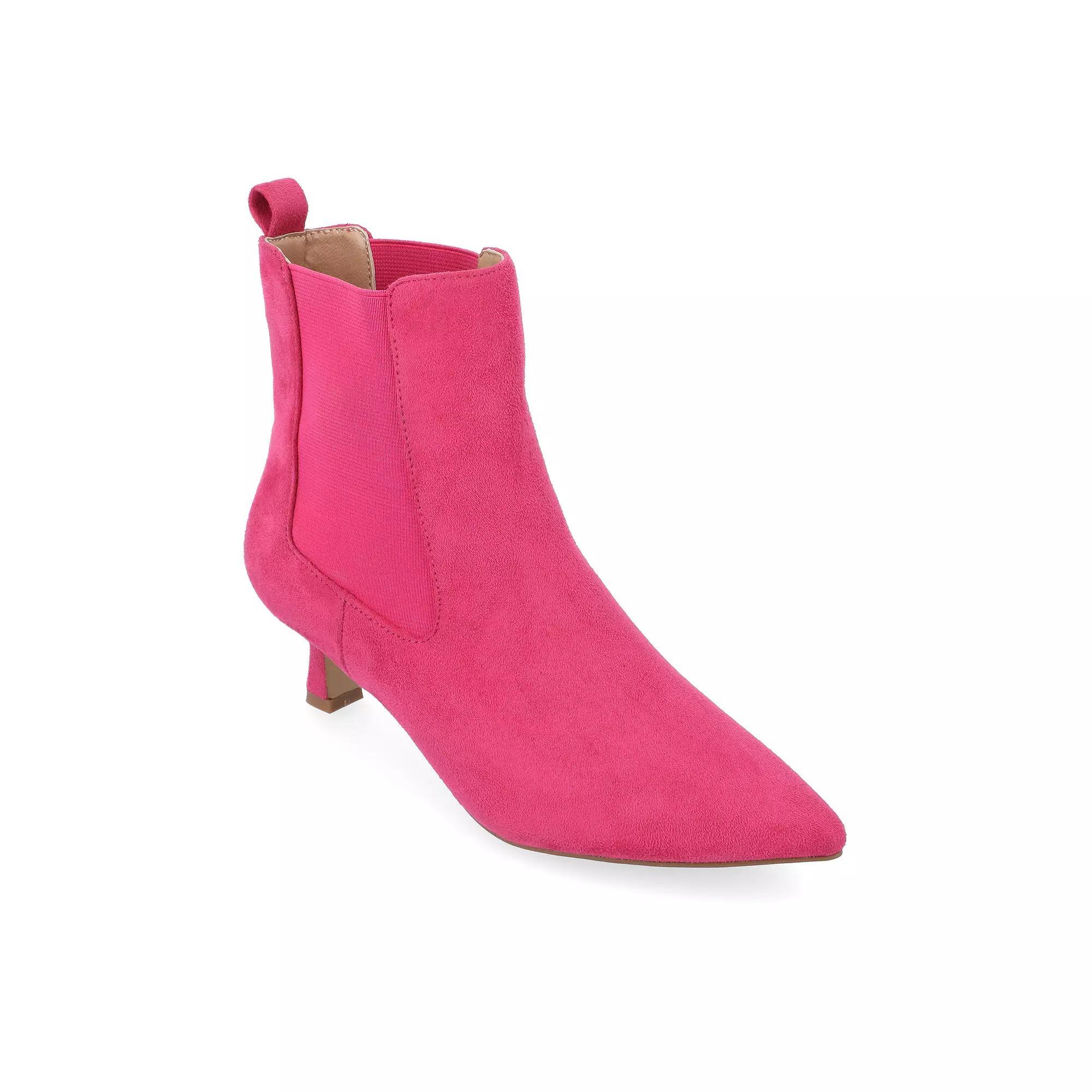 Journee Tenlee Womens Tru Comfort Foam Ankle Boots Pink Product Image