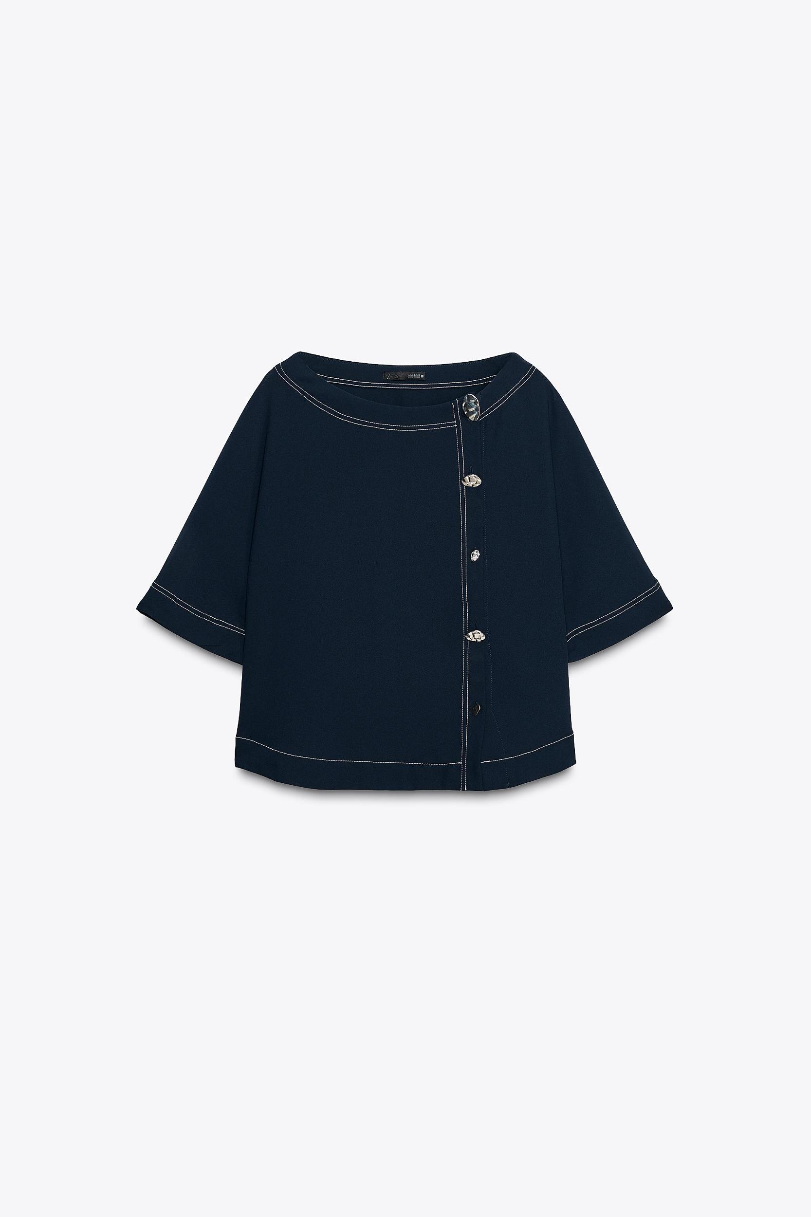 TOPSTITCHED TOP Product Image