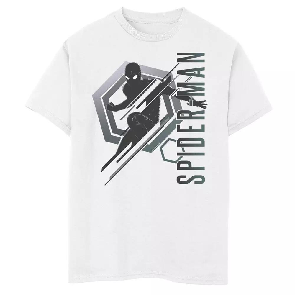 Boys 8-20 Marvel Spider-Man Far From Home Tech Stealth Suit Portrait Graphic Tee, Boy's, Size: Medium, White Product Image