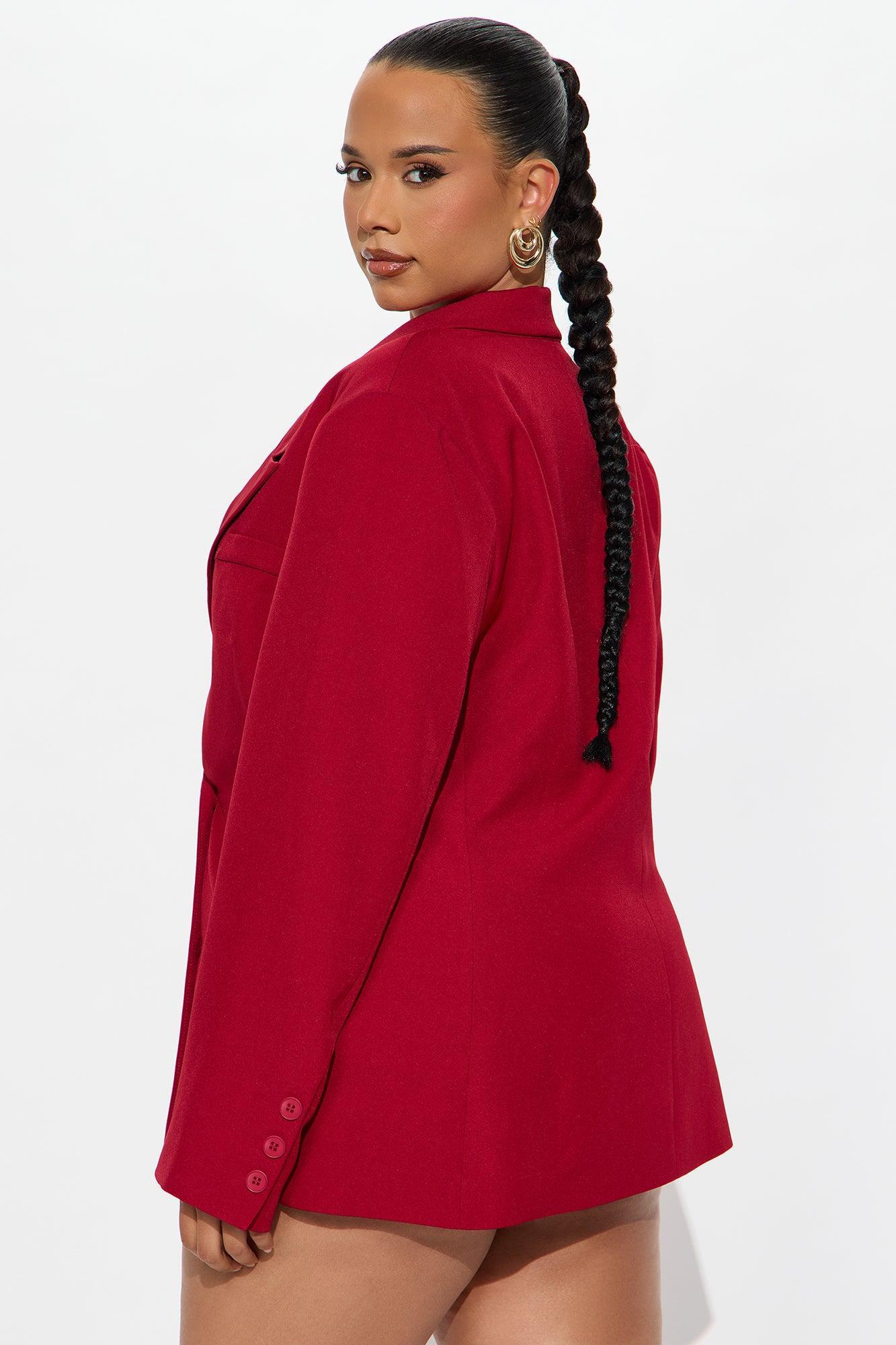 Chloe Double Breasted Blazer - Red Product Image