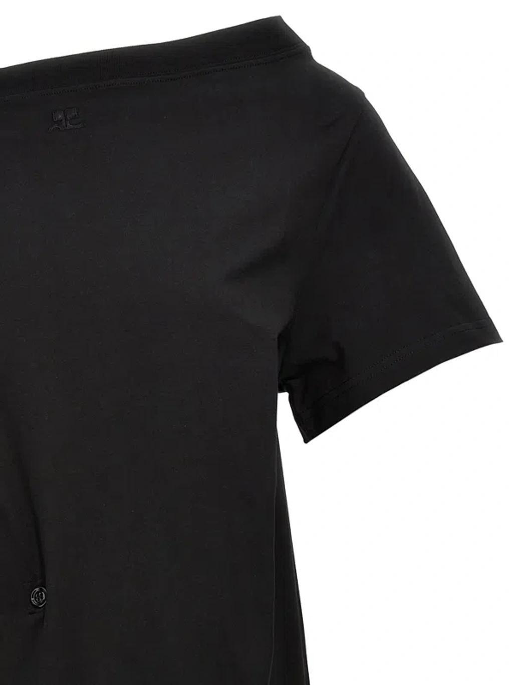 COURRÈGES Logo Embroidery Dress In Black Product Image