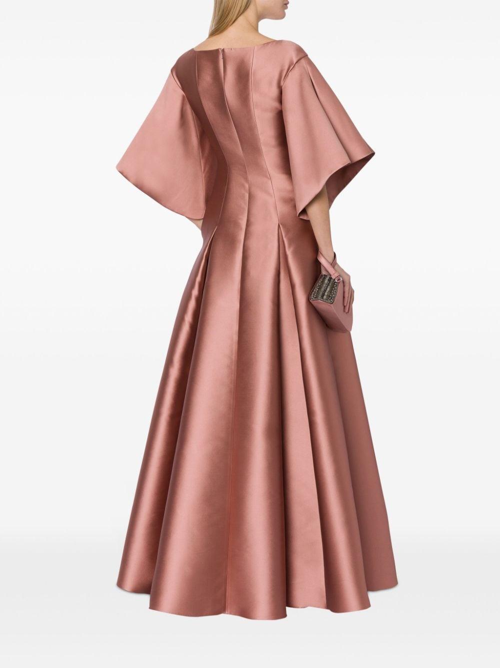 ALBERTA FERRETTI Pleated Full-skirt Gown In Violet Product Image