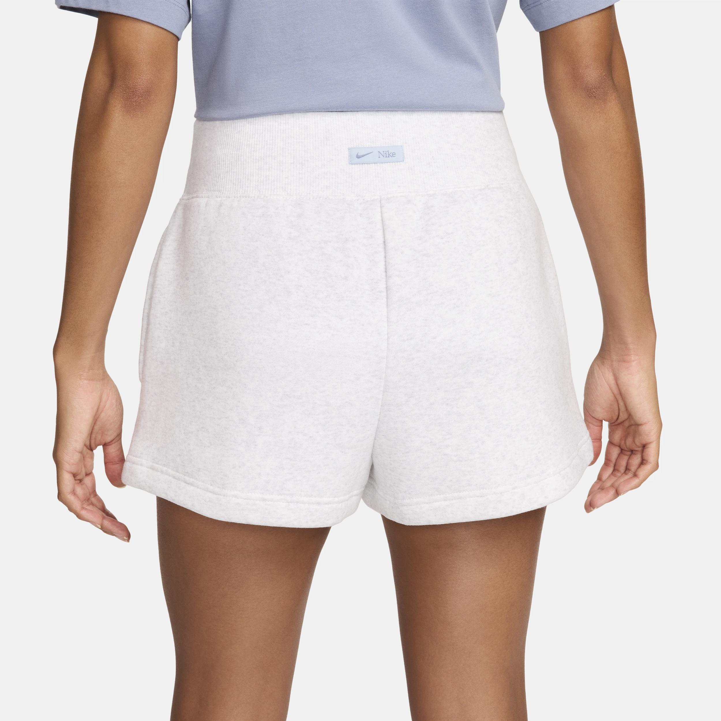 Nike Womens Sportswear Phoenix Fleece High-Waisted 2 Logo Shorts Product Image