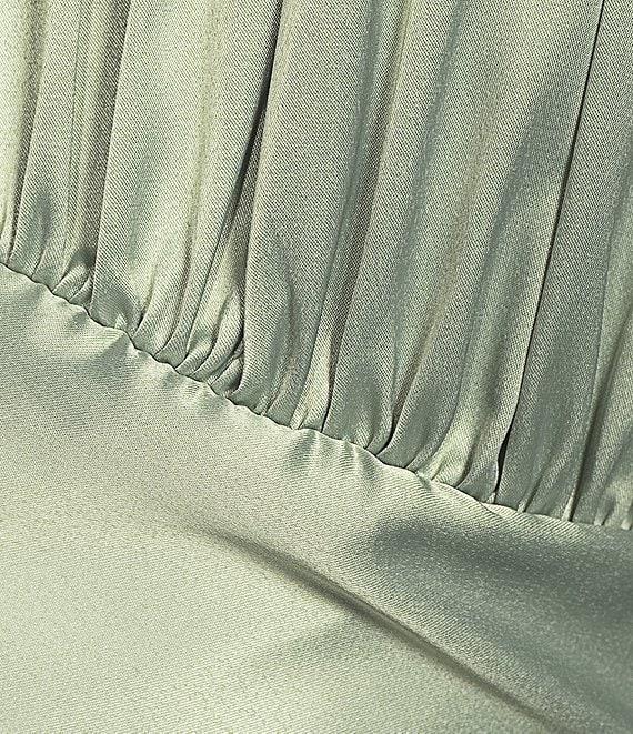 B. Darlin Satin Long Sleeve Tie Waist Mini Dress Product Image