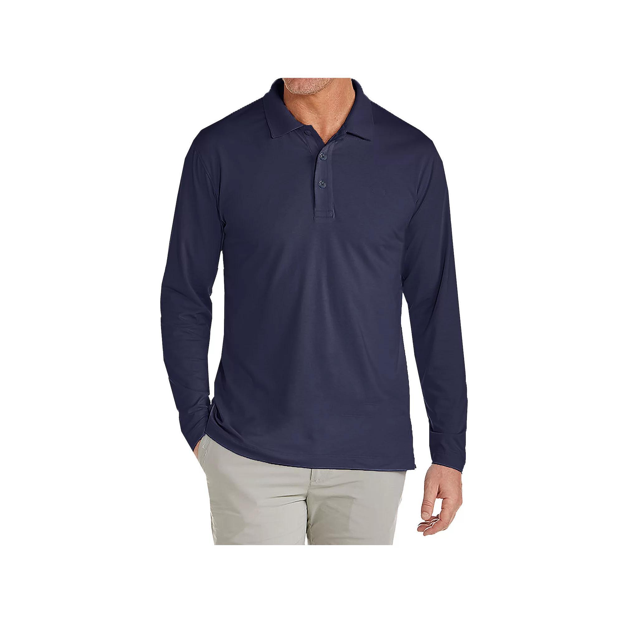 Men's JumpStart Modern Fit Long Sleeve Polo Shirt, Size: Medium, Blue Product Image