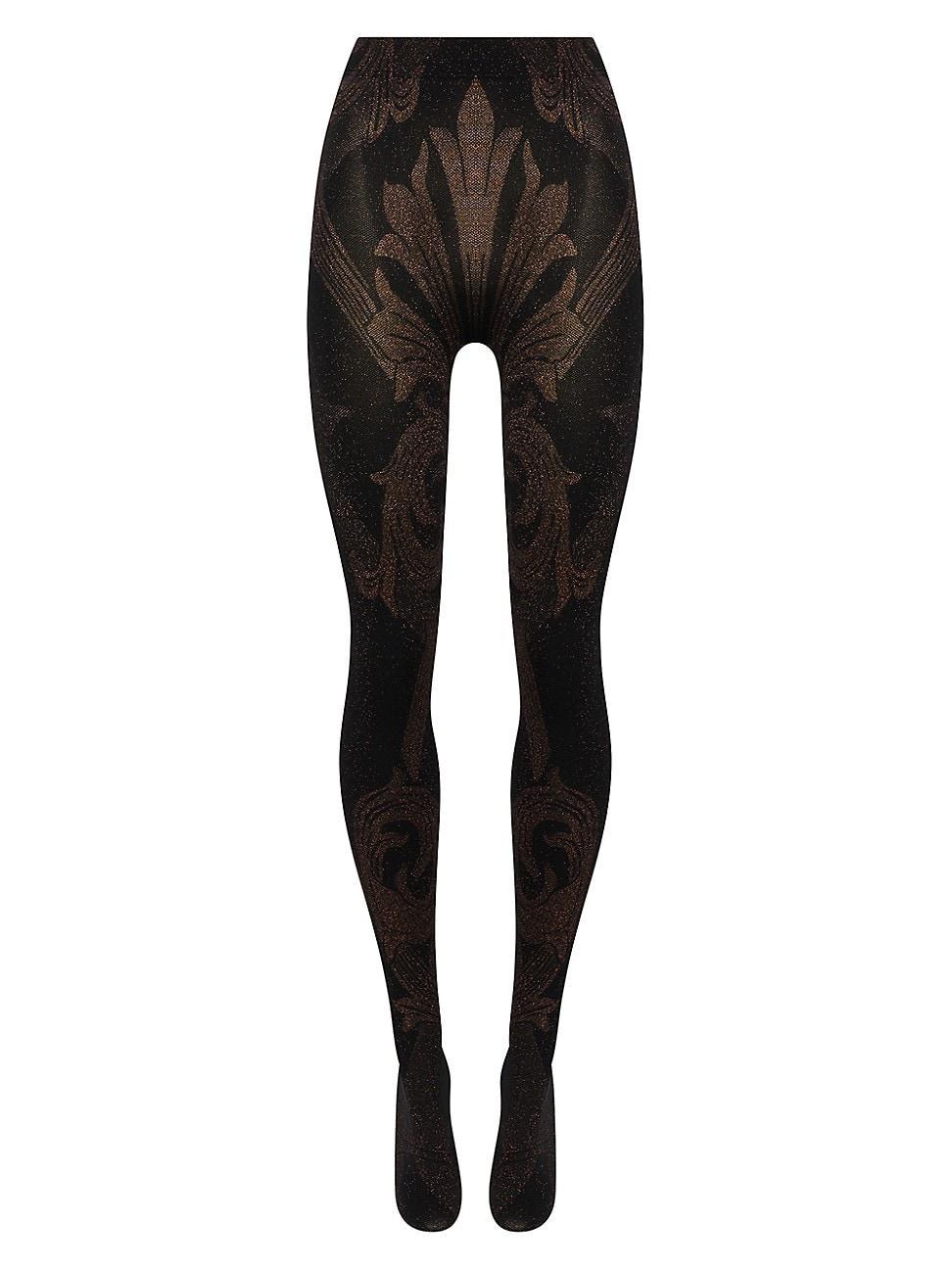 Womens Etro X Wolford Shiny Patterned Metallic Jacquard Tights Product Image