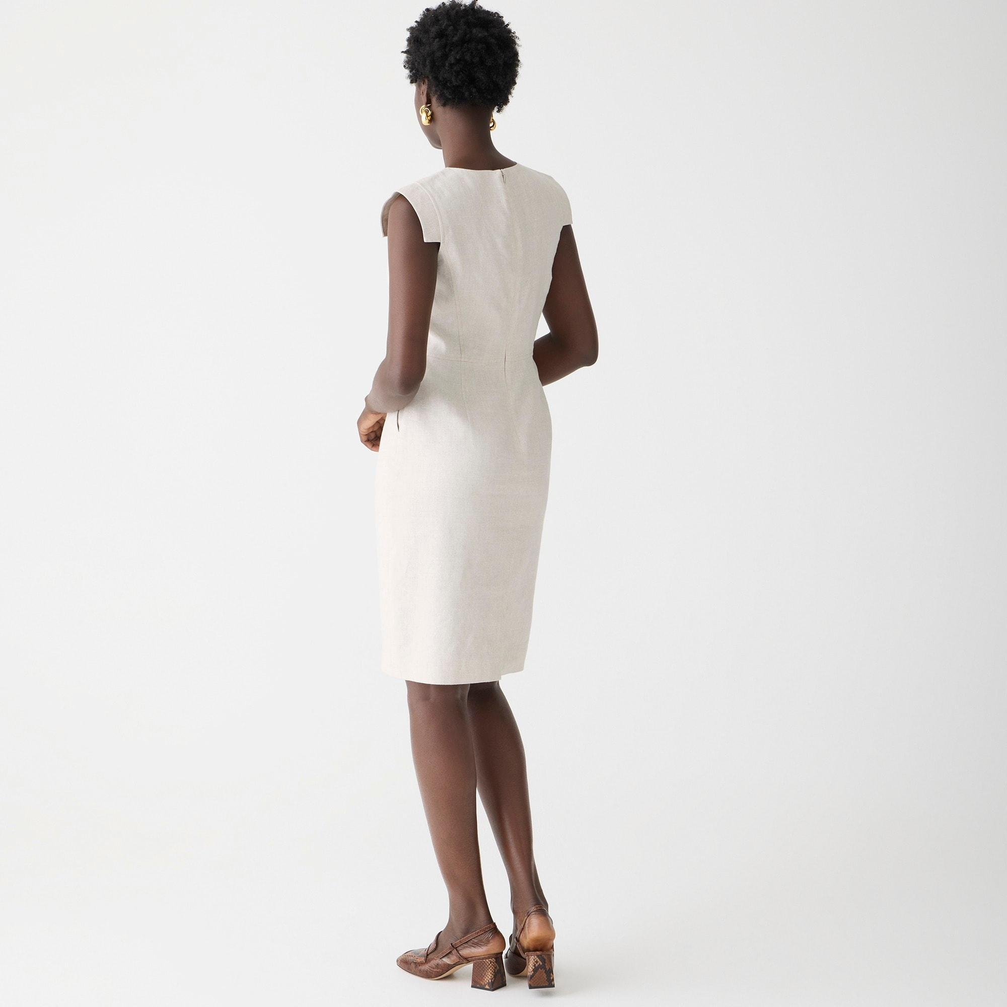 Resume dress in stretch linen blend Product Image