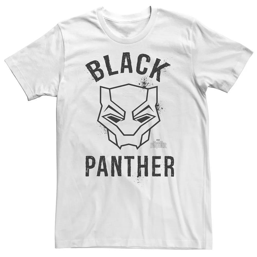 Big & Tall Marvel Black Panther Movie Collegiate Graffiti Mask Tee, Men's, Size: 3XL, White Product Image