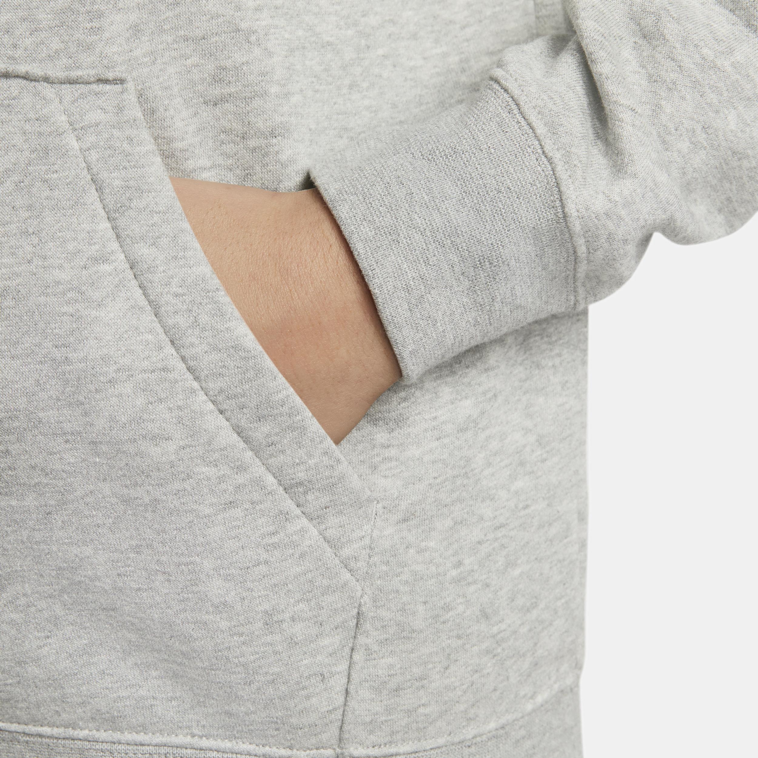 Women's Nike Sportswear Club Large Logo Fleece Hoodie, Size: Medium, Gray Grey Product Image