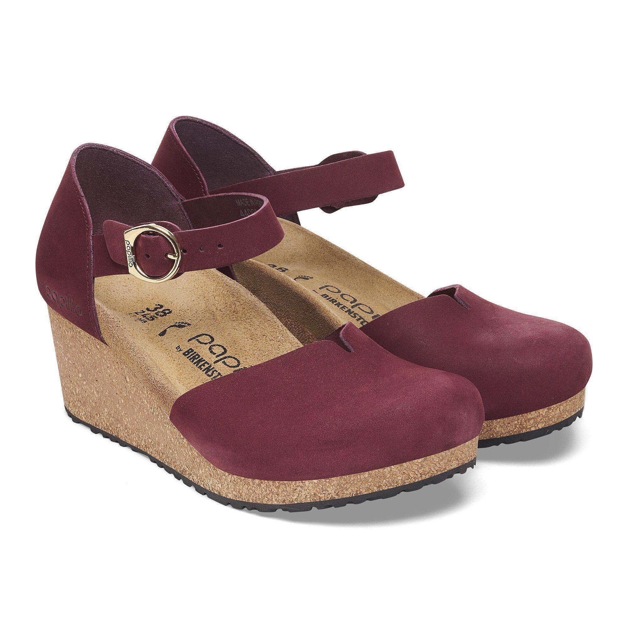 Mary Ring-Buckle Nubuck Leather Zinfandel Product Image