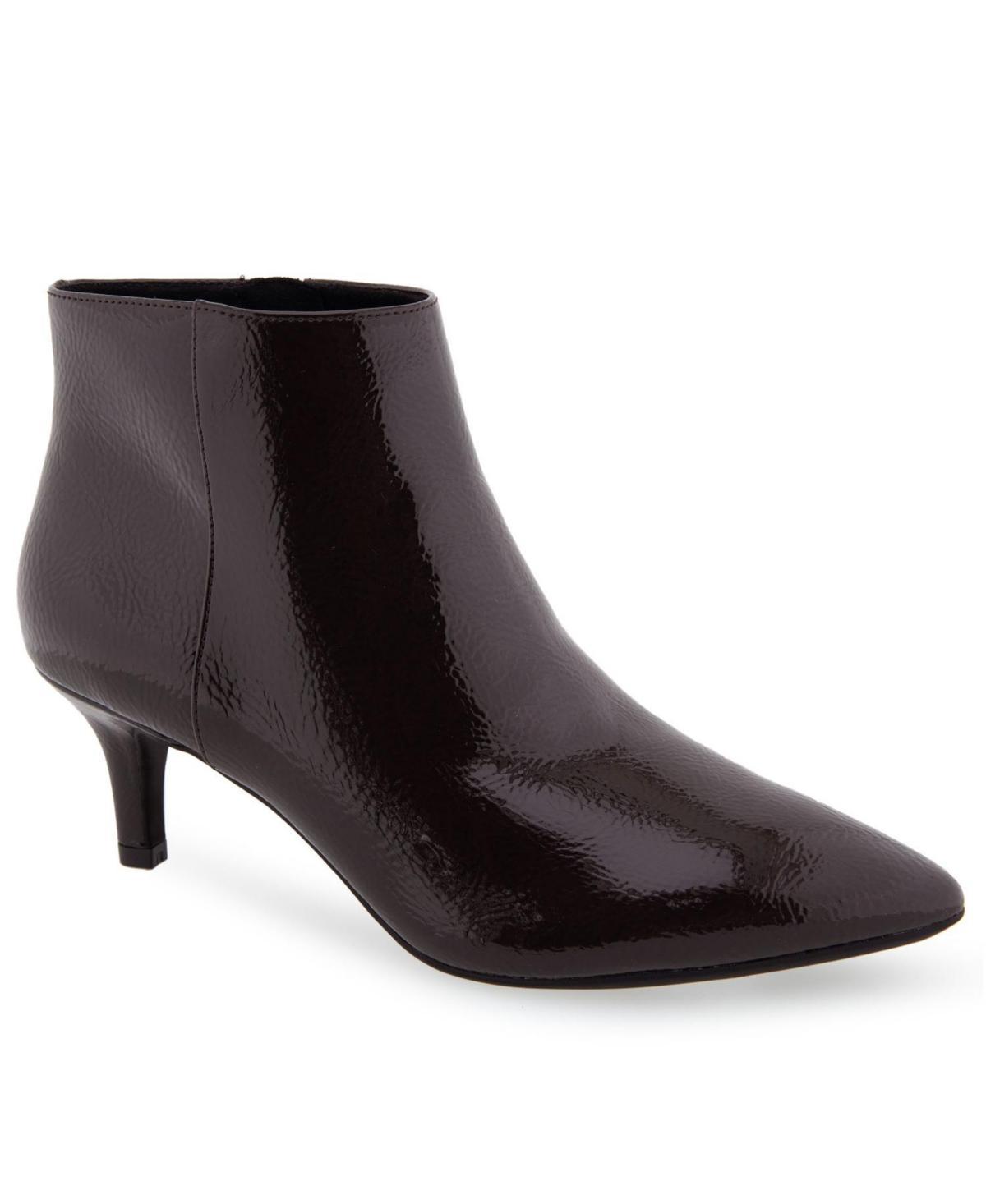 Aerosoles Edith Women's Ankle Boots, Size: 7.5 Wide, Black Faux Suede Product Image