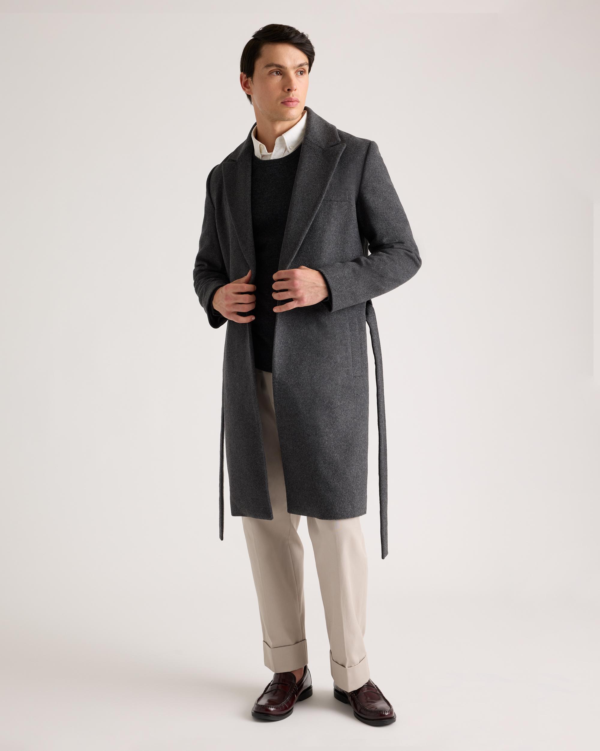 Quince | Men's Italian Wool Belted Overcoat Wool/Nylon Product Image