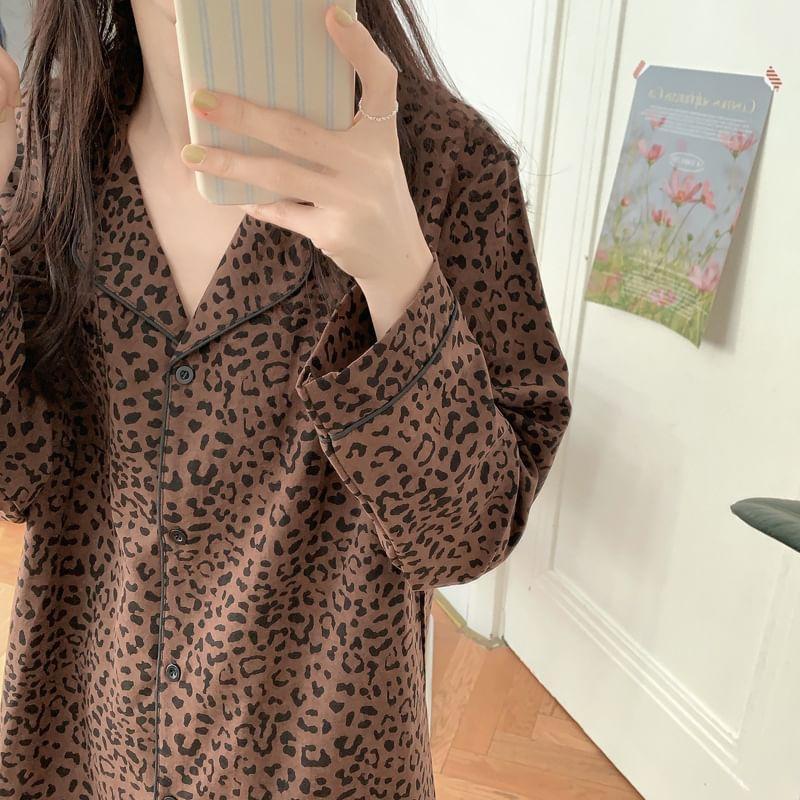 Leopard Pajama Set Product Image