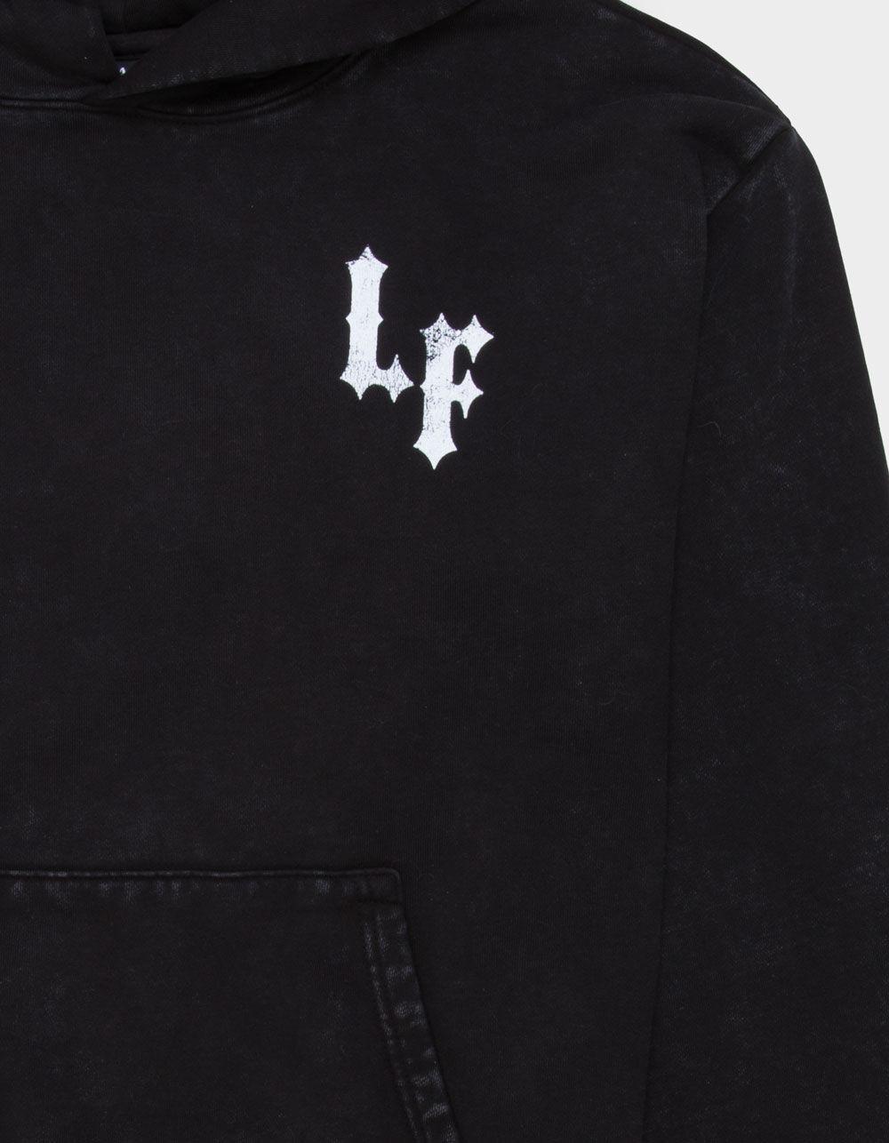 LA FAMILIA Prayer Hands Mens Hoodie - WASHED BLACK Product Image