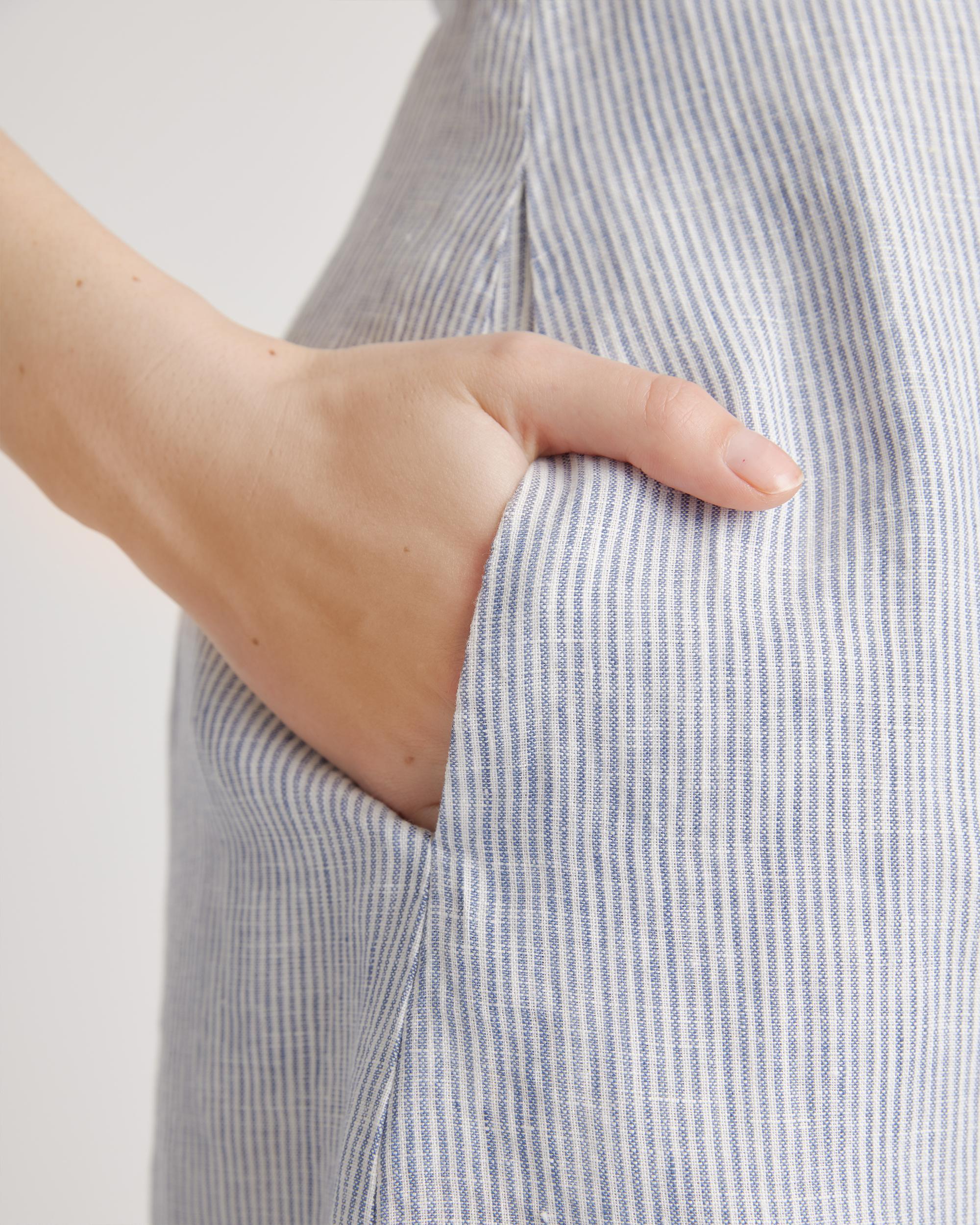 Quince | Women's 100% European Linen Button Front Dress Size XS Product Image