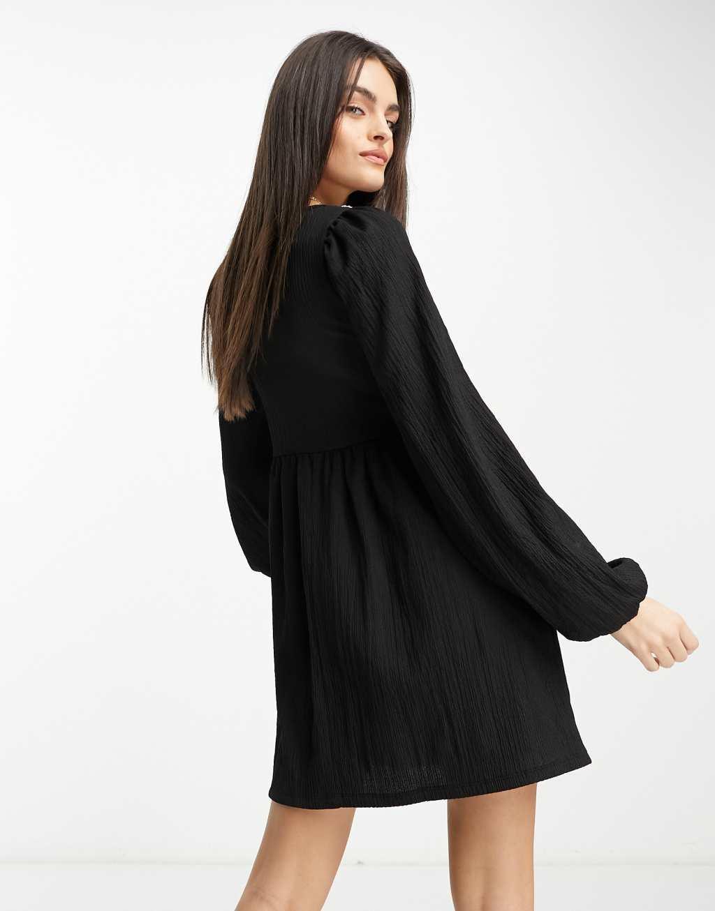 ASOS DESIGN long sleeve crochet mini dress Product Image
