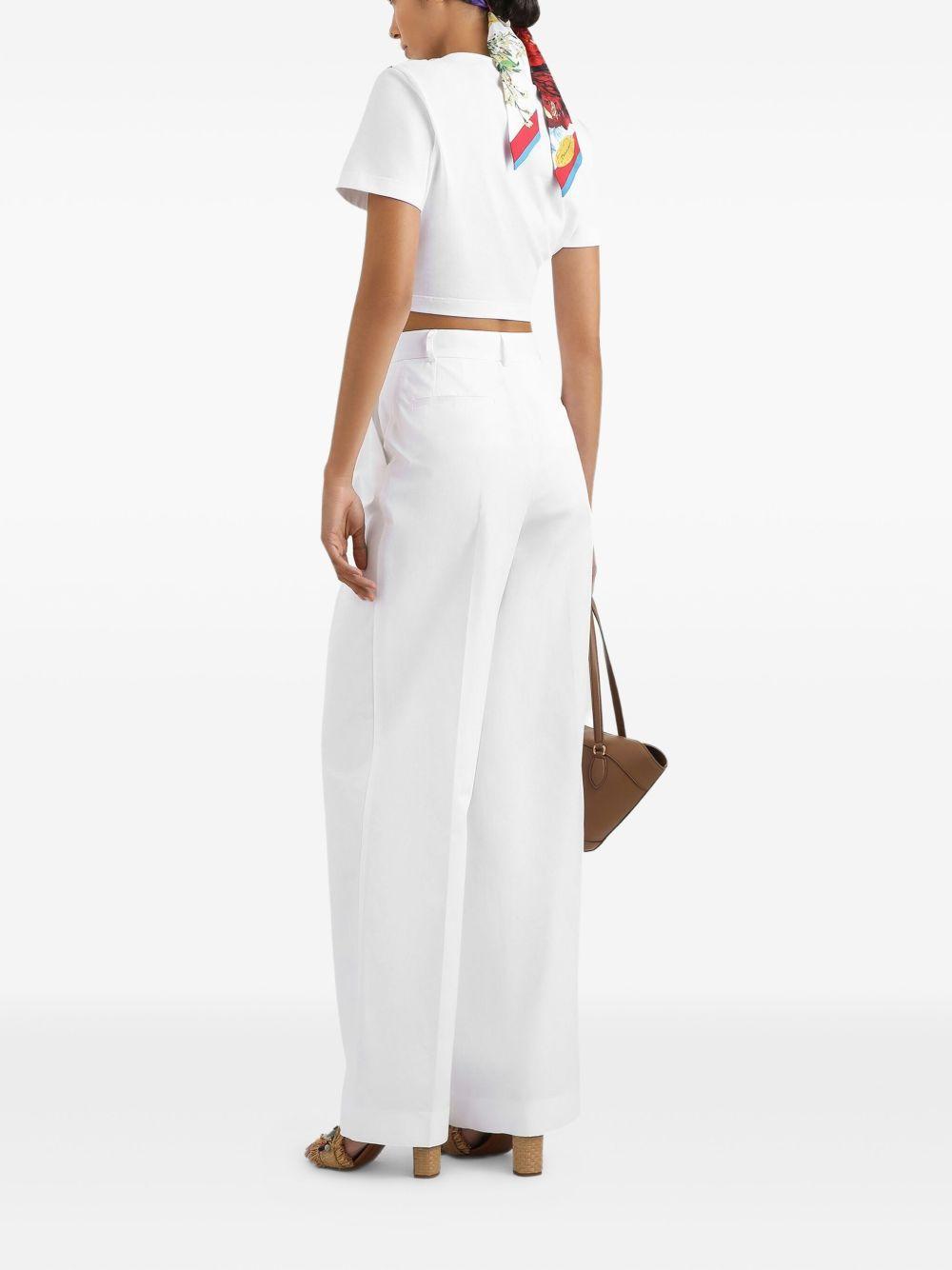 cotton-silk cropped t-shirt Product Image