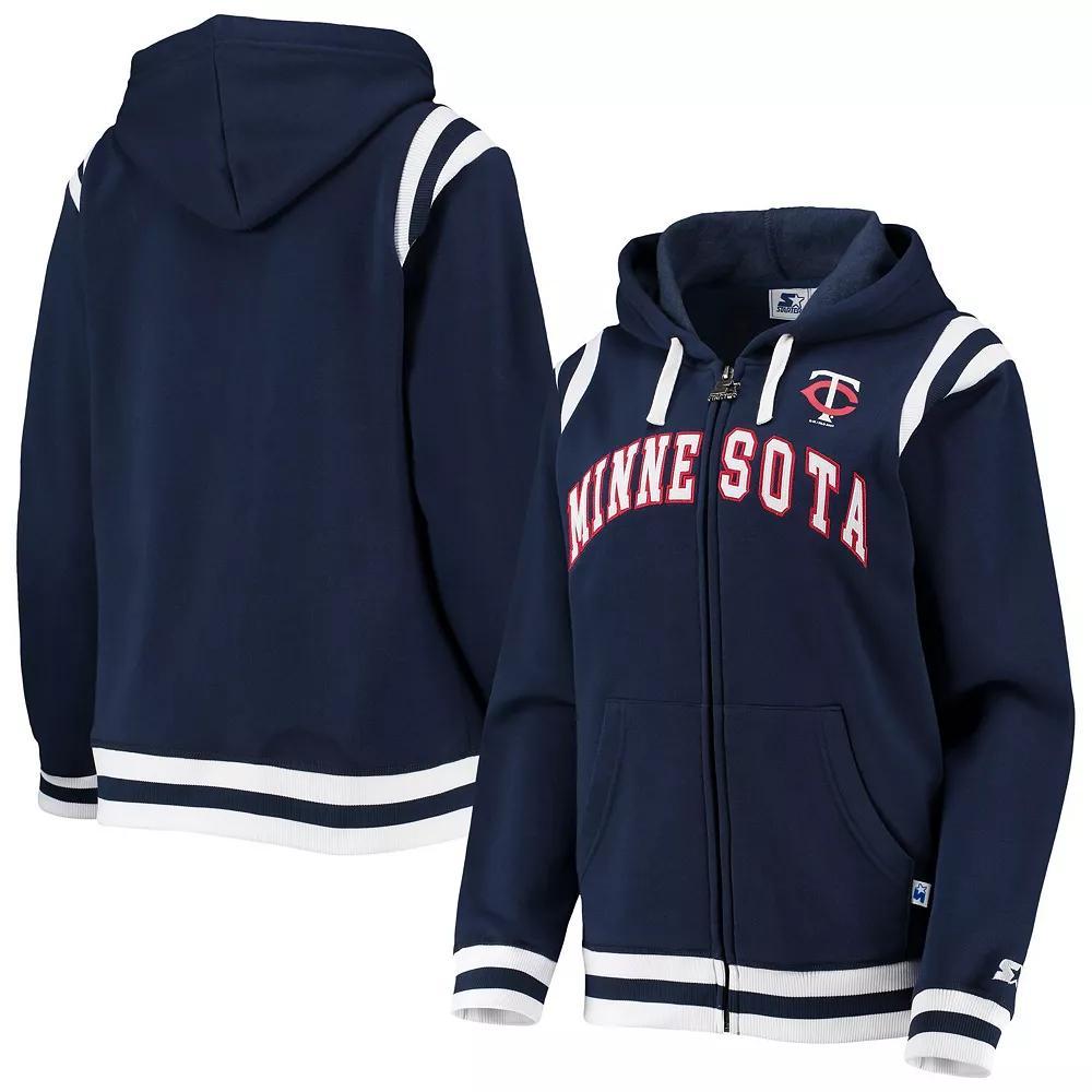 Women's Starter Navy Minnesota Twins Vintage Full-Zip Hoodie, Size: Small, Blue Product Image