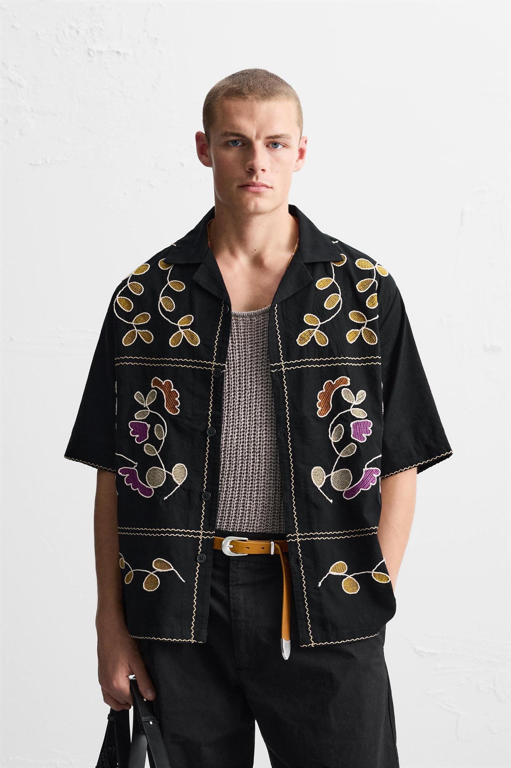FLORAL EMBROIDERED SHIRT Product Image