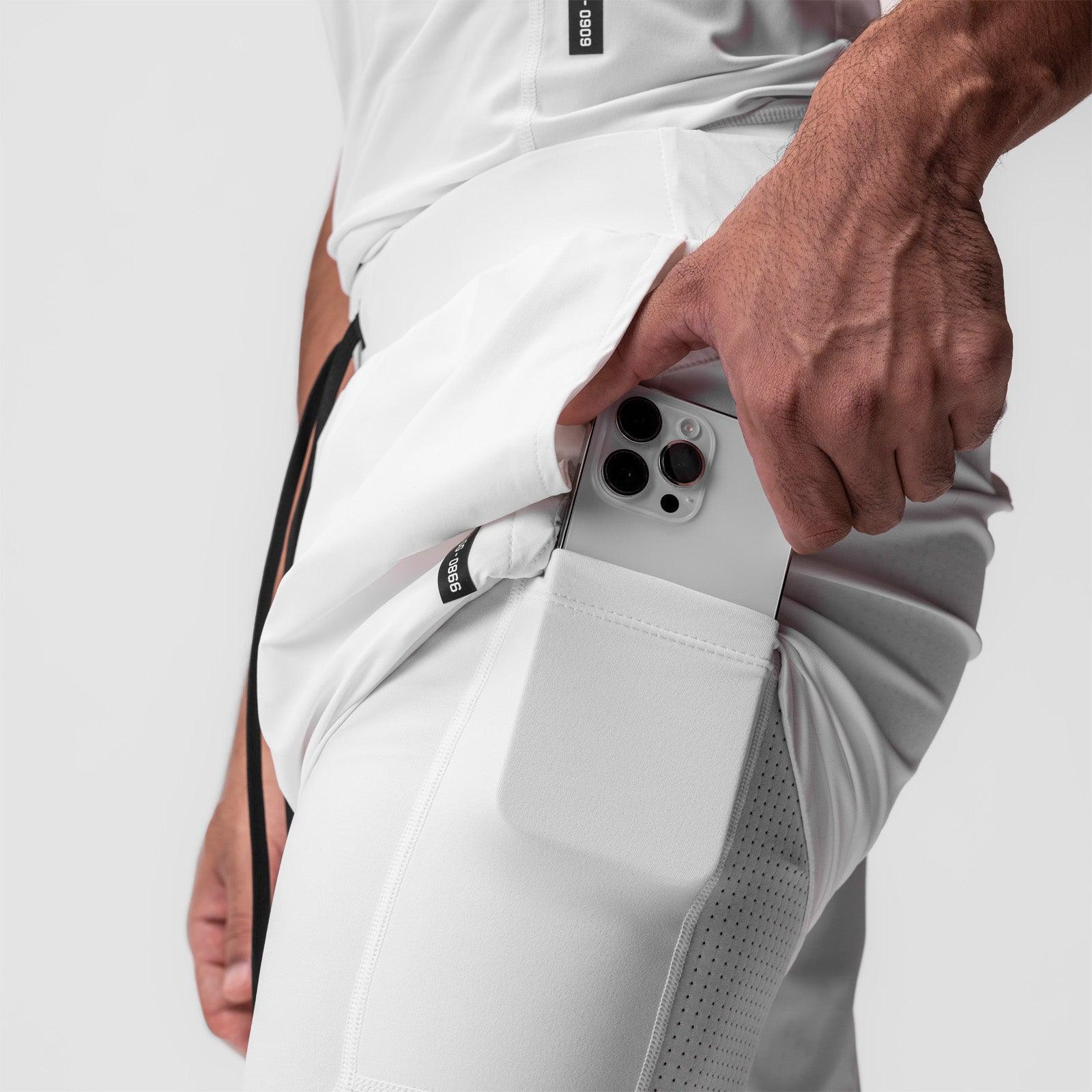 0866. Tetra-Lite® 7" Liner Short - White "Cyber"/White Product Image