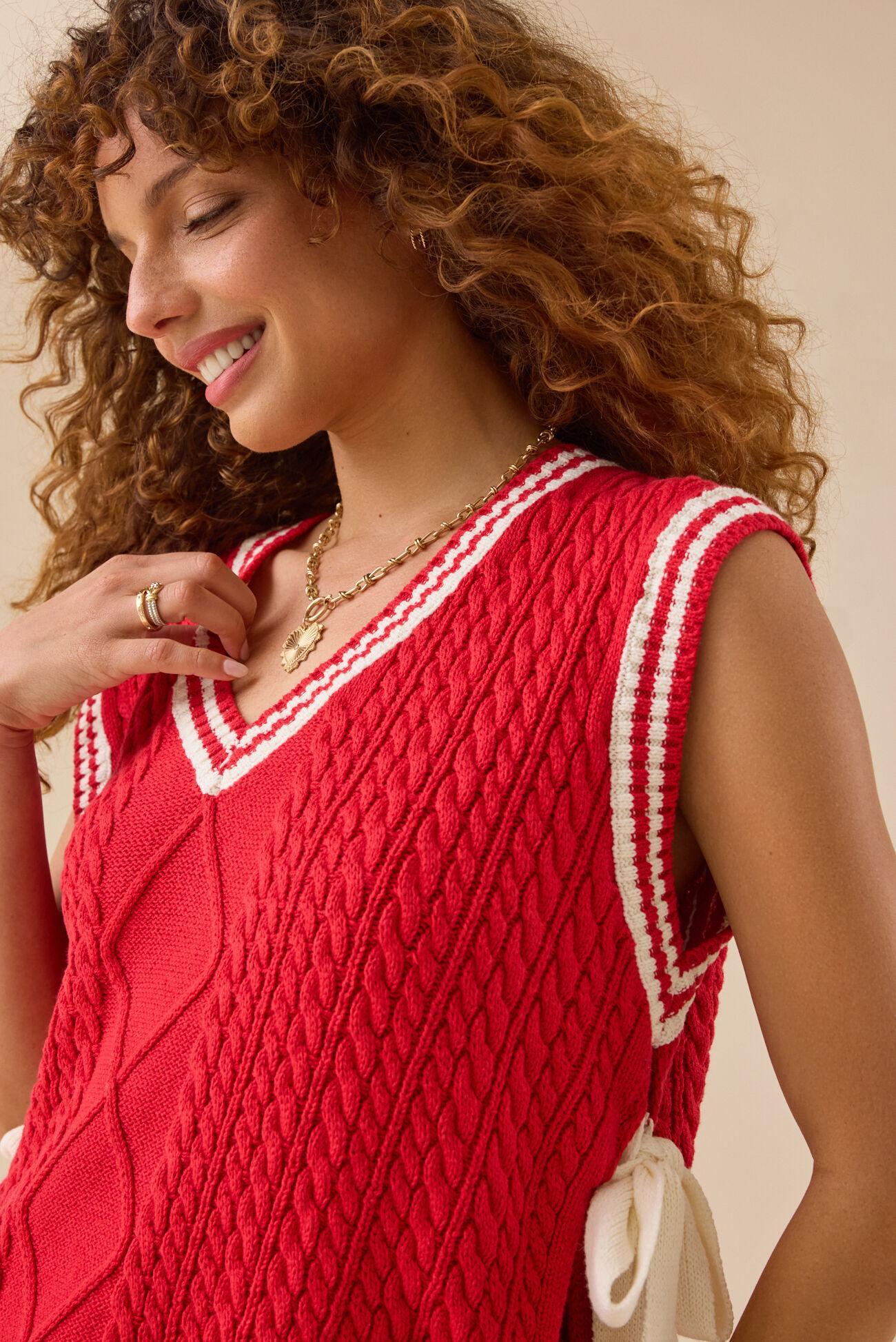 Tilly V-Neck Sweater Vest Product Image