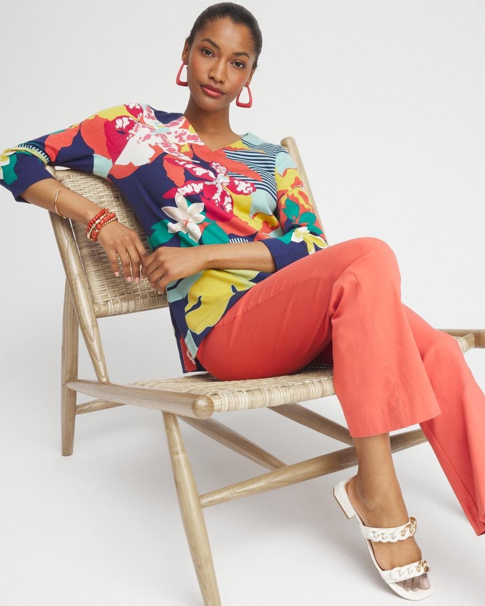 Floral V-neck Tunic Product Image