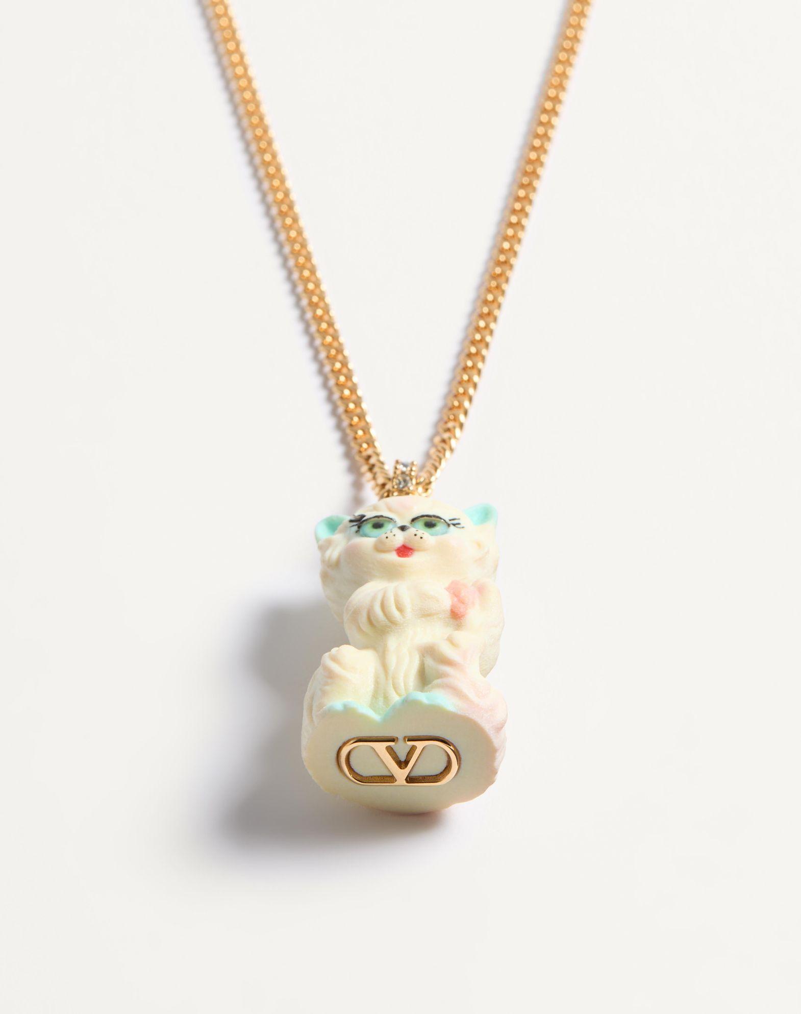 Valentino Garavani Le Chat De La Maison Necklace In Nylon And Metal Product Image
