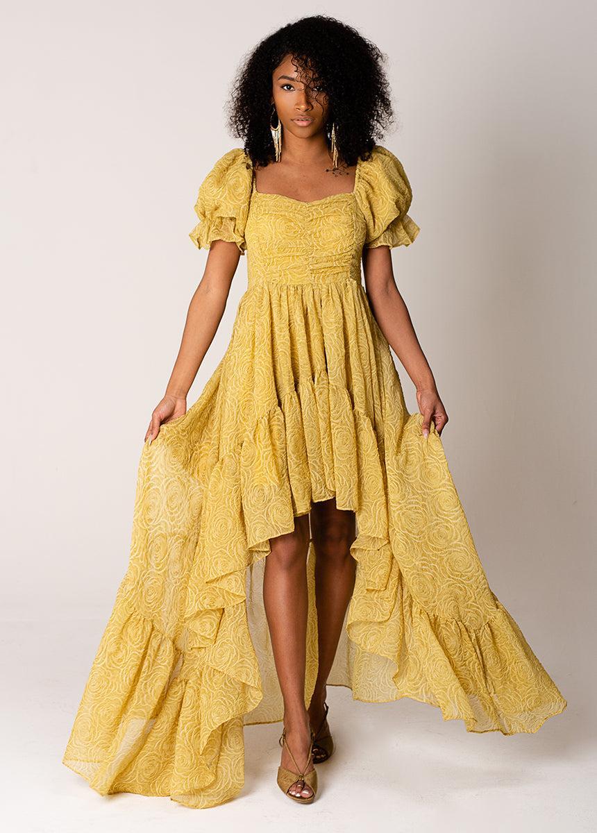 Swan Impact Dress in Citron Female Product Image