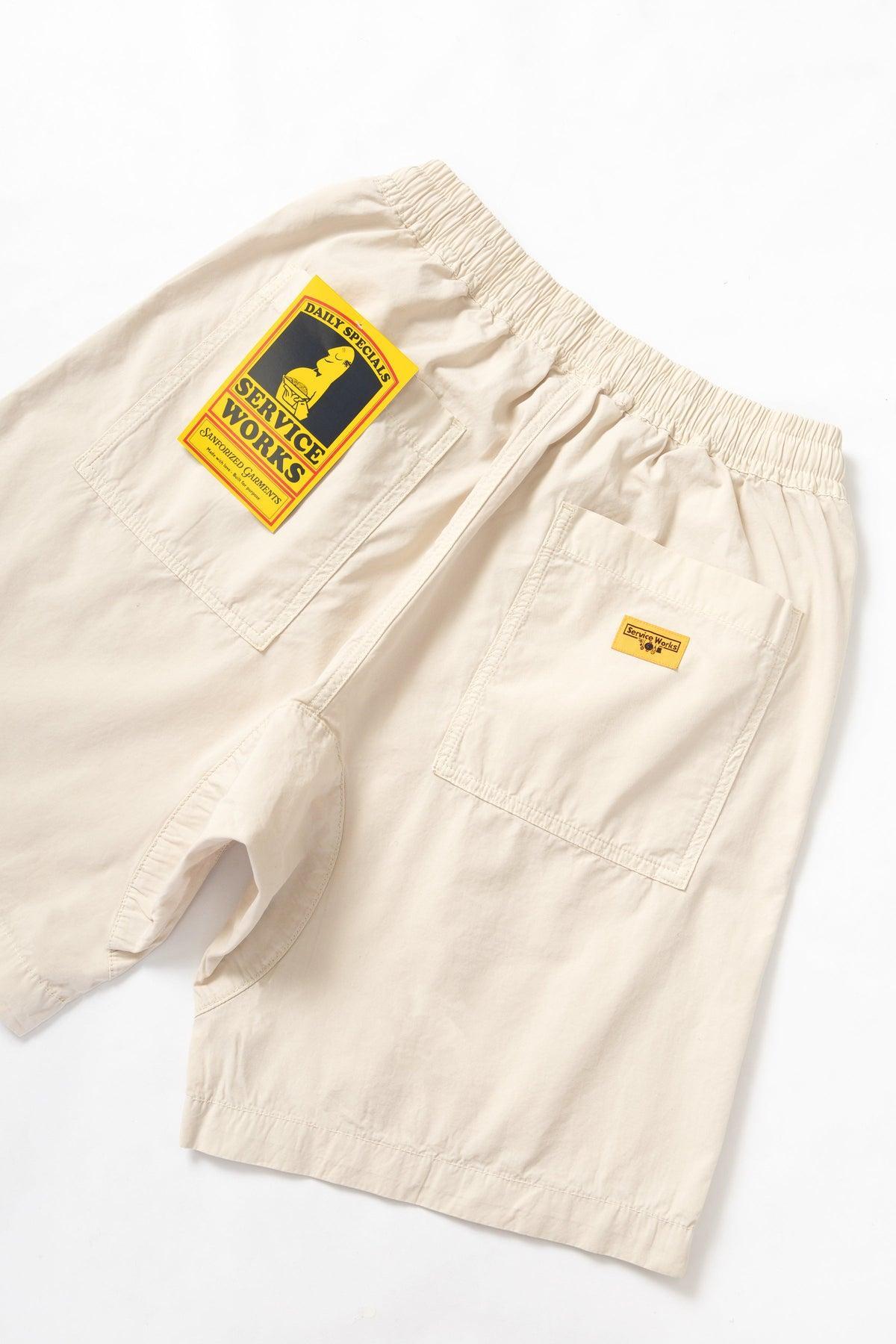 Poplin Chef Shorts - White Oak Product Image