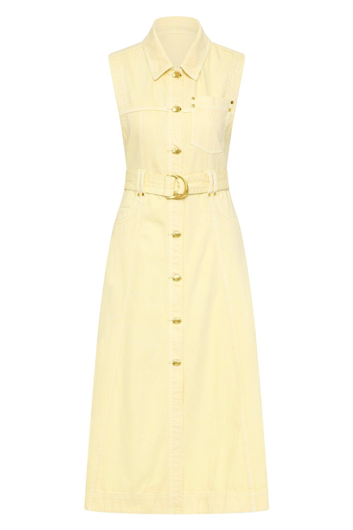 Ray Denim Midi Dress Product Image